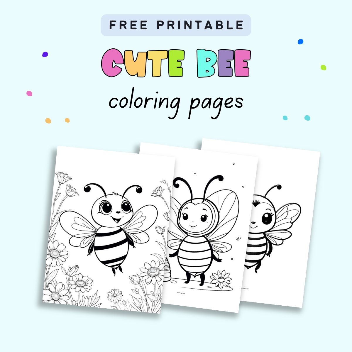 Free Printable Bee Coloring Pages For Kids The Artisan Life