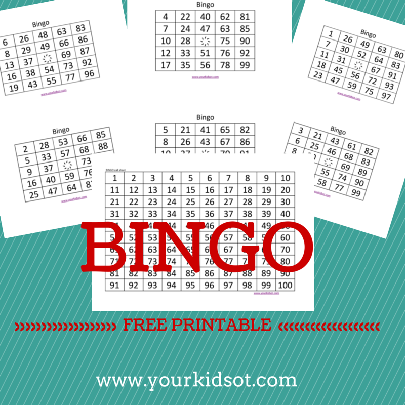 FREE PRINTABLE BINGO 
