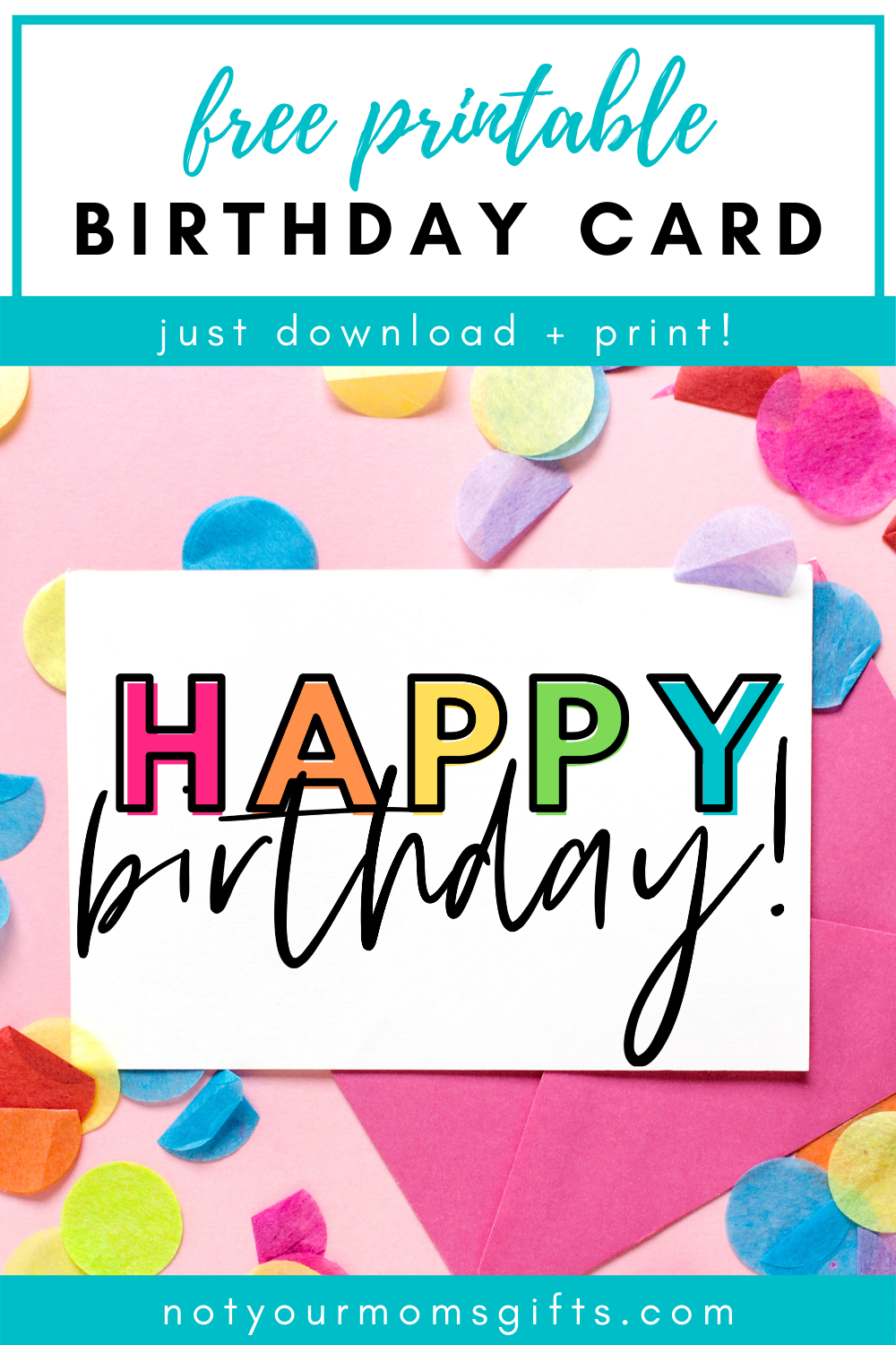 free printable birthday card half fold not your mom s gifts