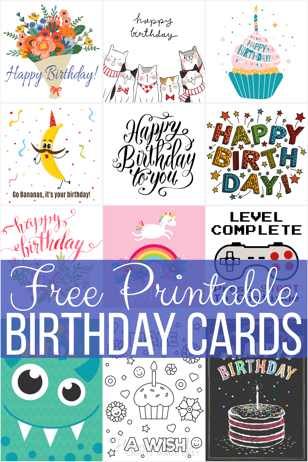 free printable birthday cards for everyone