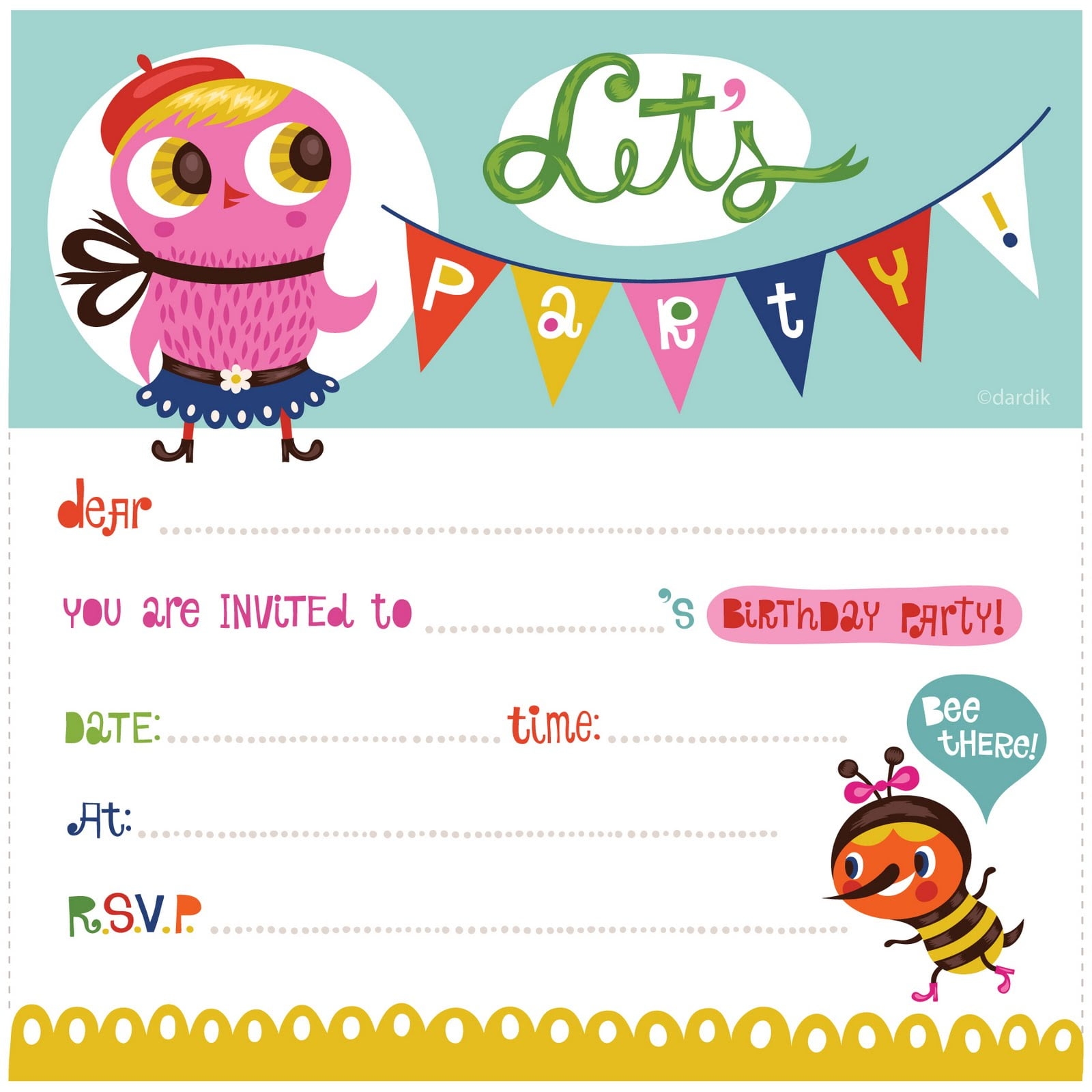 Free Printable Birthday Party Invitations Drevio Free And Worksheets Library