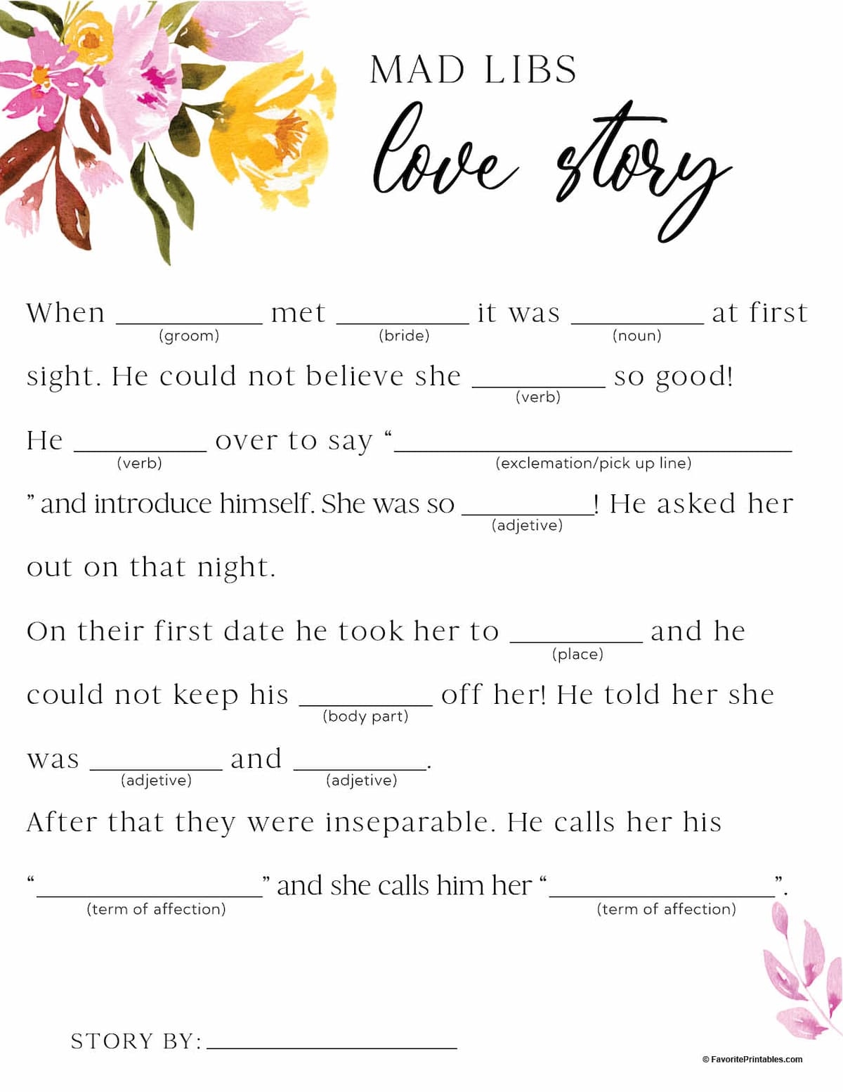 Free Printable Bridal Shower Games Favorite Printables