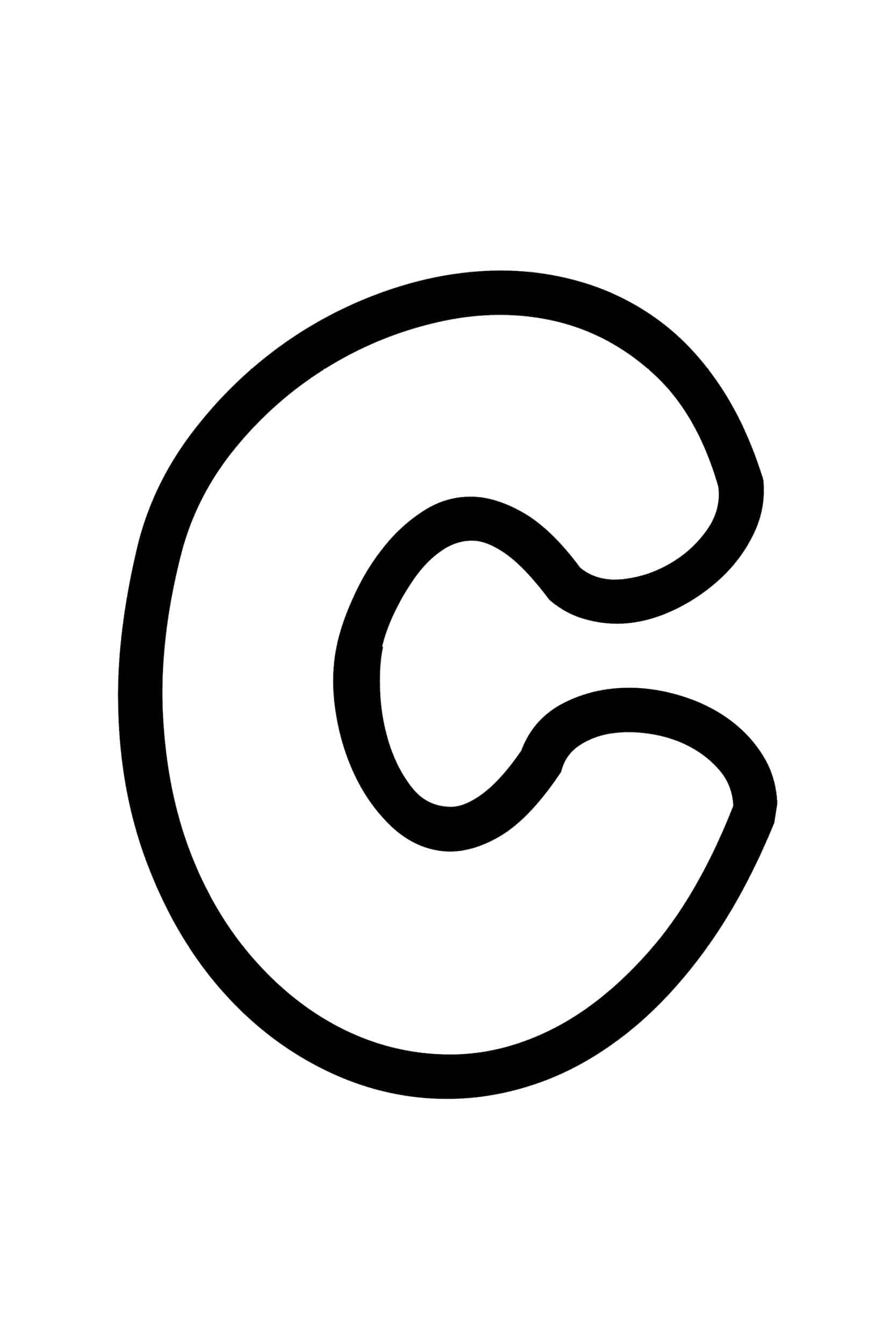 Free Printable Bubble Letter Stencils Bubble Letter C