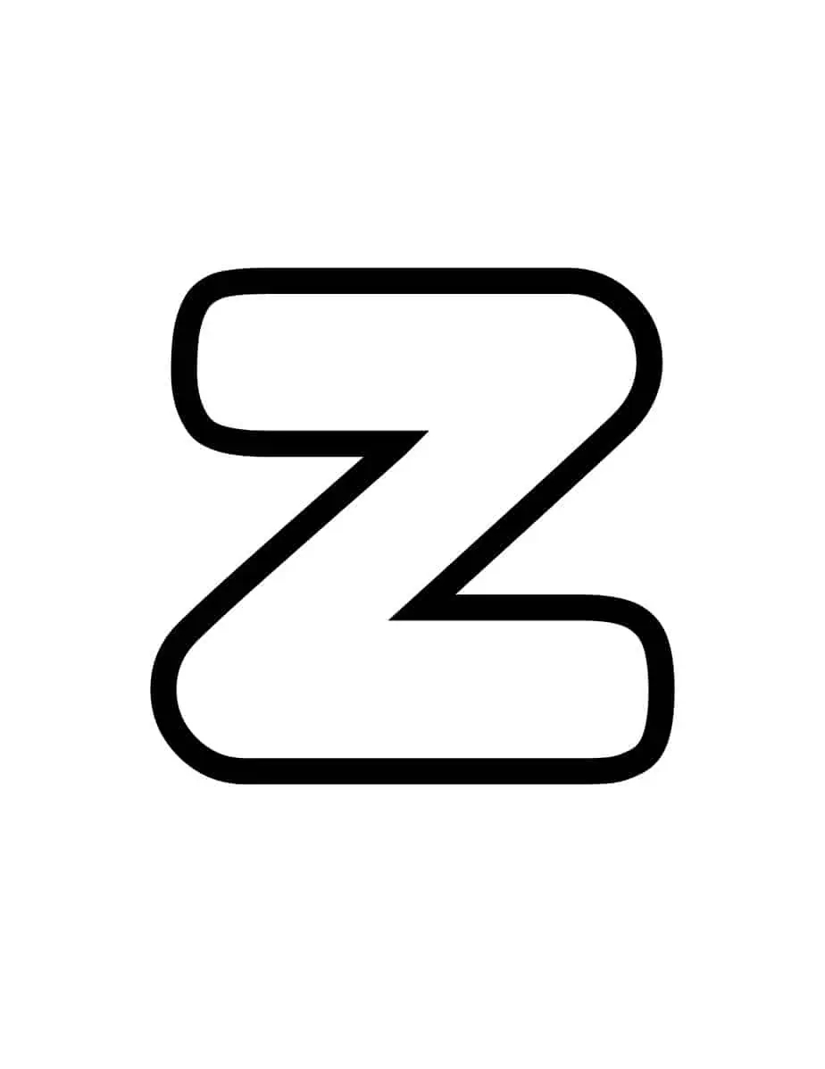 Free Printable Bubble Letter Z Bubble Alphabet Letters