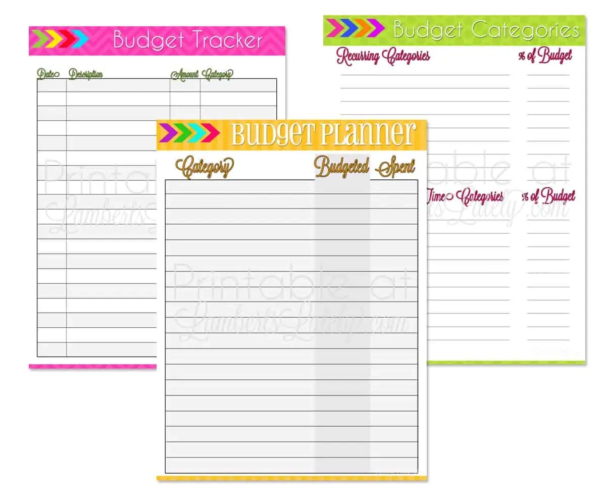 Free Printable Budget Planner Lamberts Lately