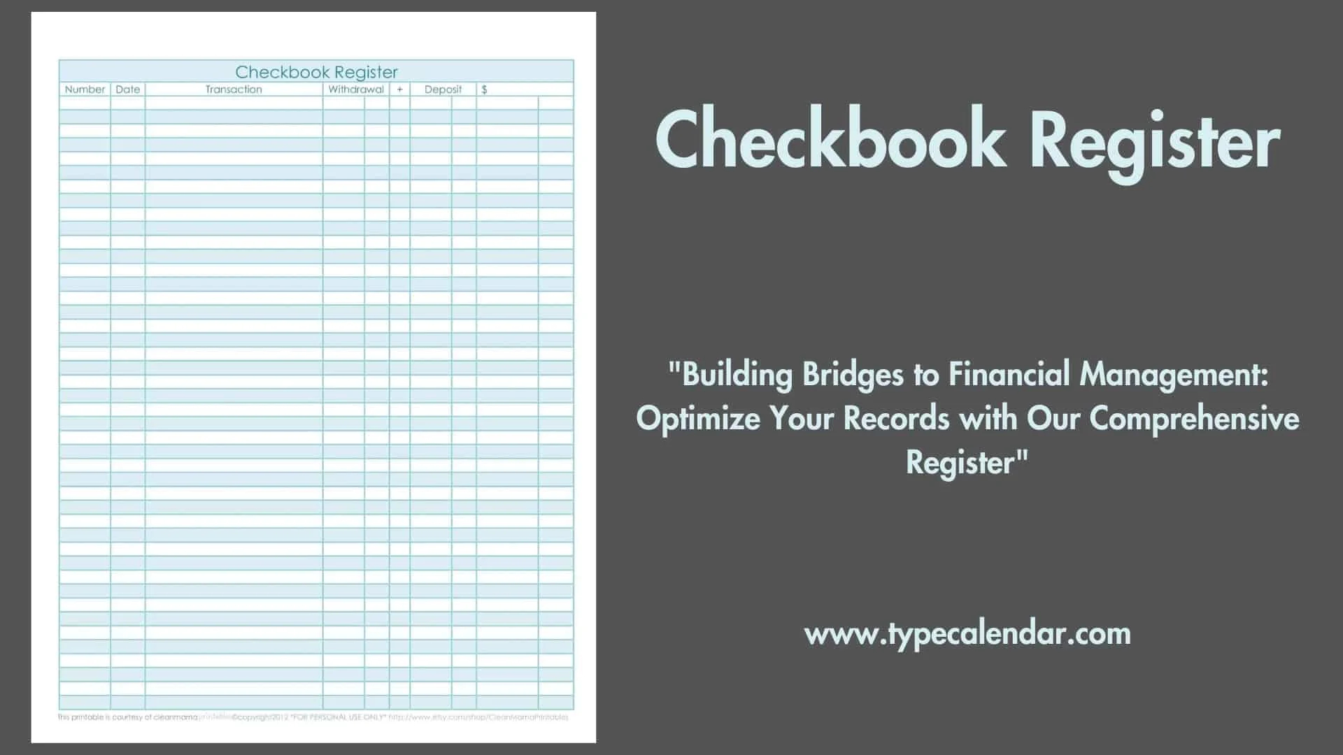 free printable checkbook register templates pdf excel