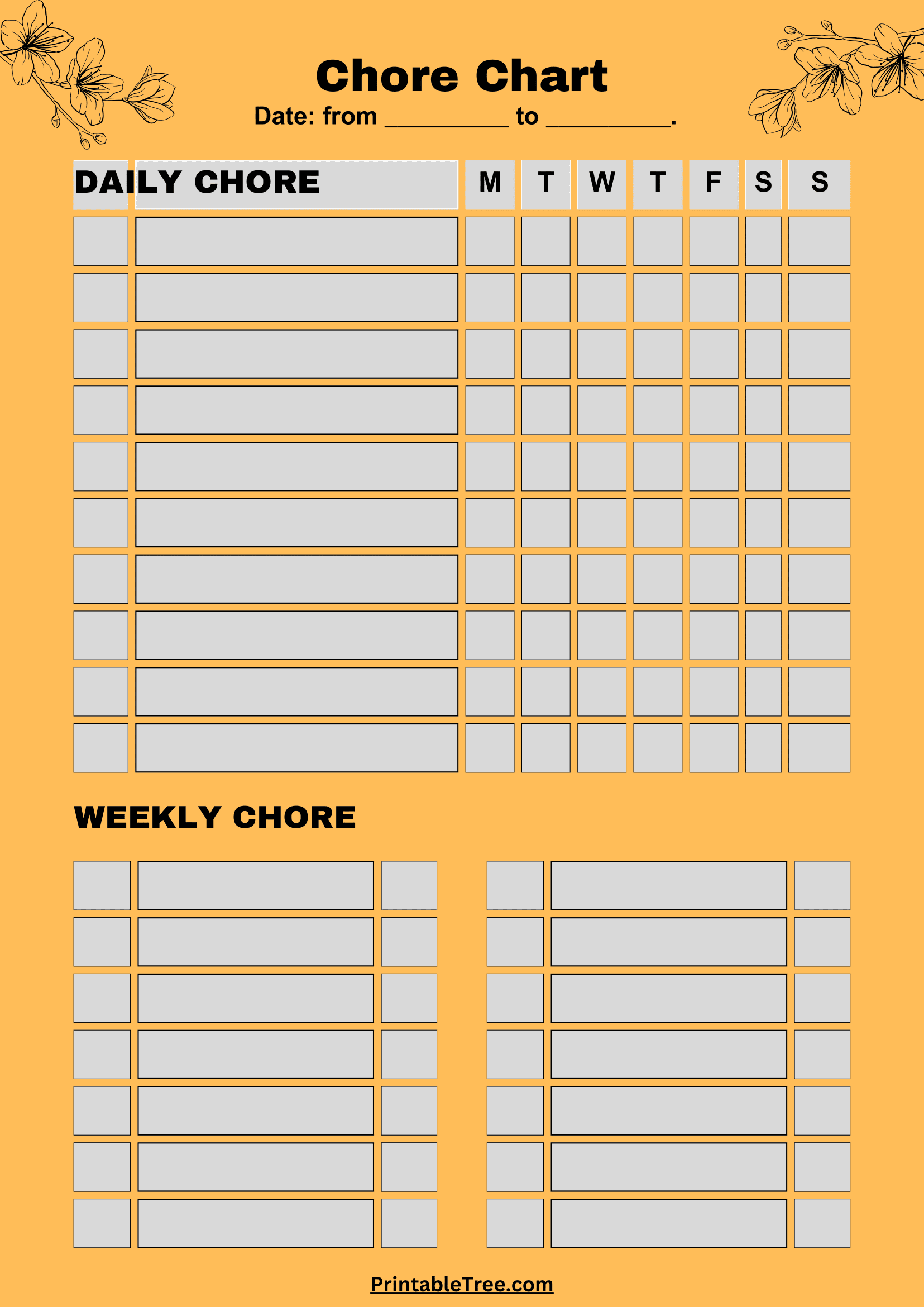 Free Printable Chore Chart For Kids