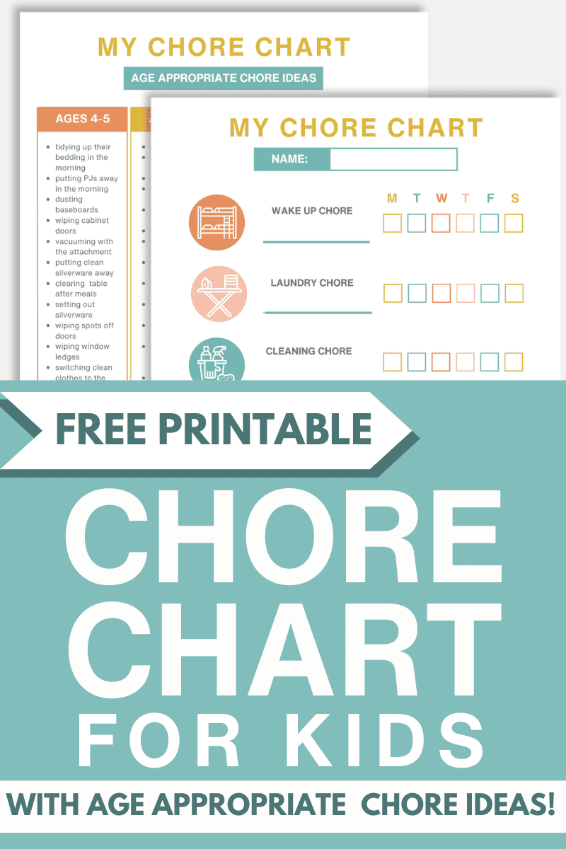 Free Printable Chore Charts For Kids By Age