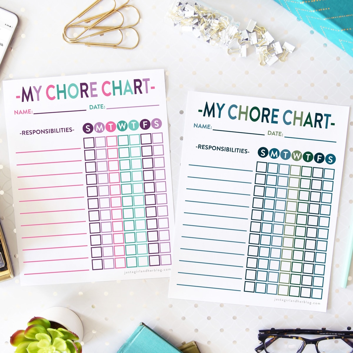 Free Printable Chore Charts For Kids