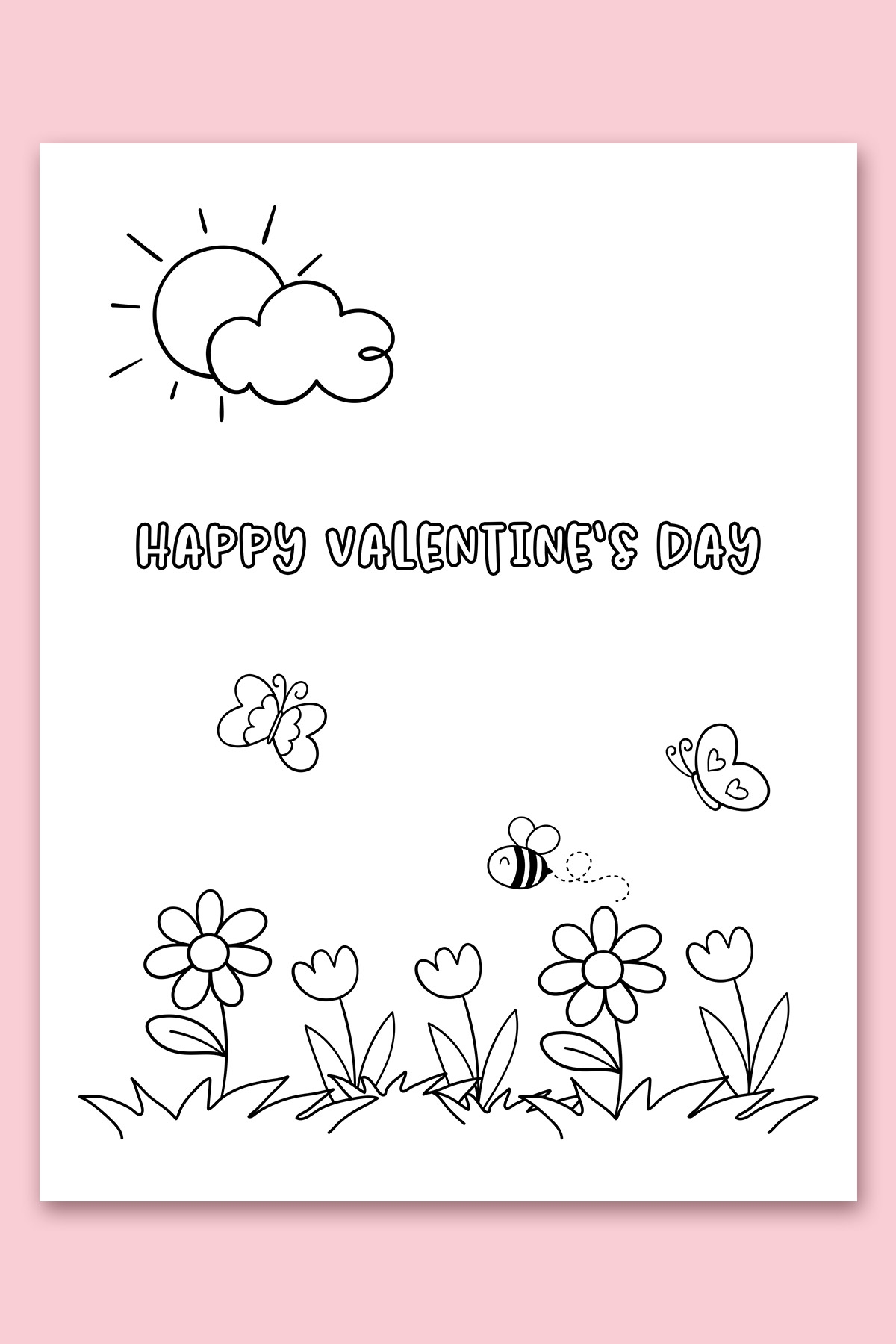 Free Printable Coloring Valentines Day Cards for Kids Example 7 Mom Envy