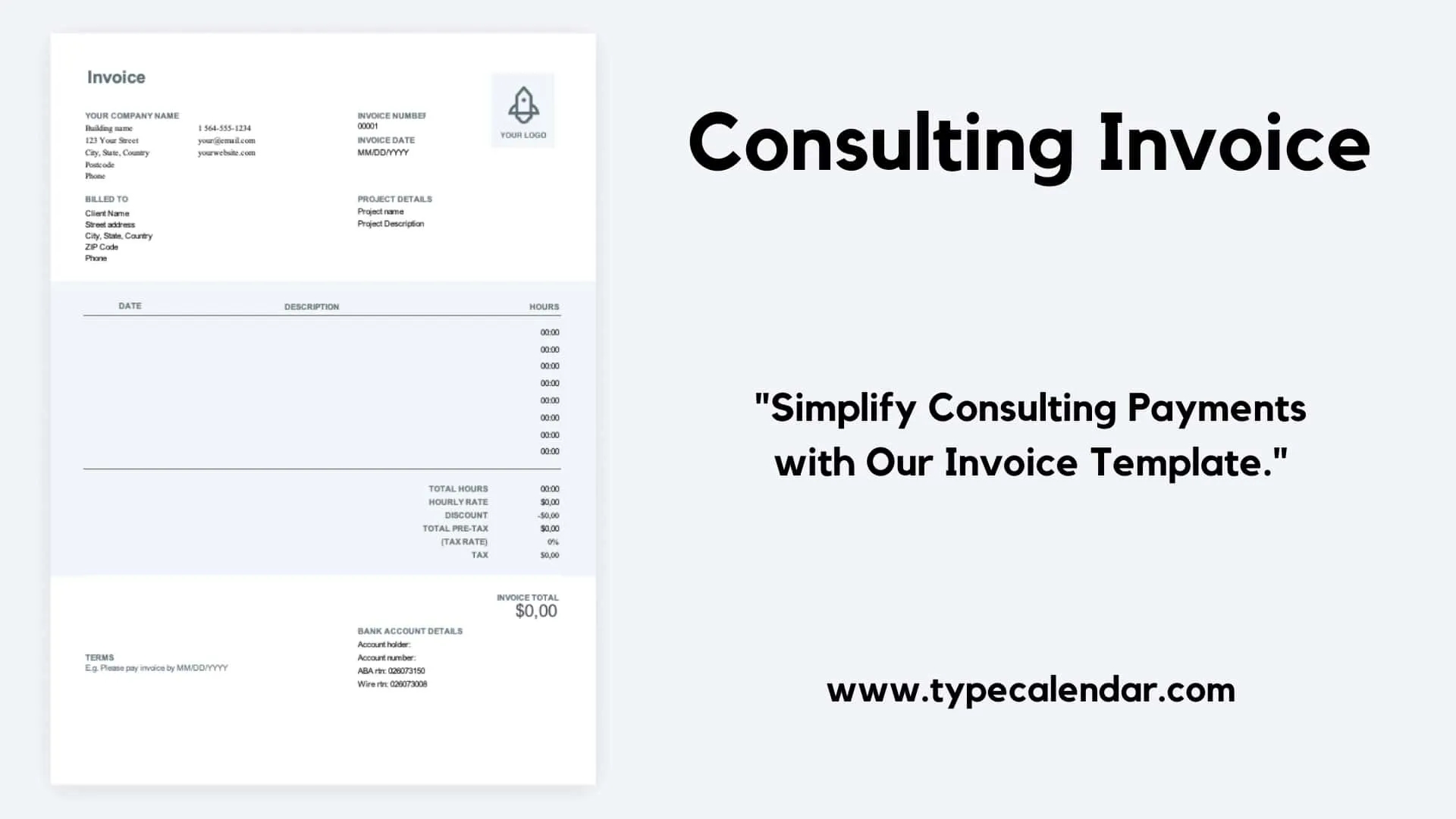 Free Printable Consulting Invoice Templates Word Excel 
