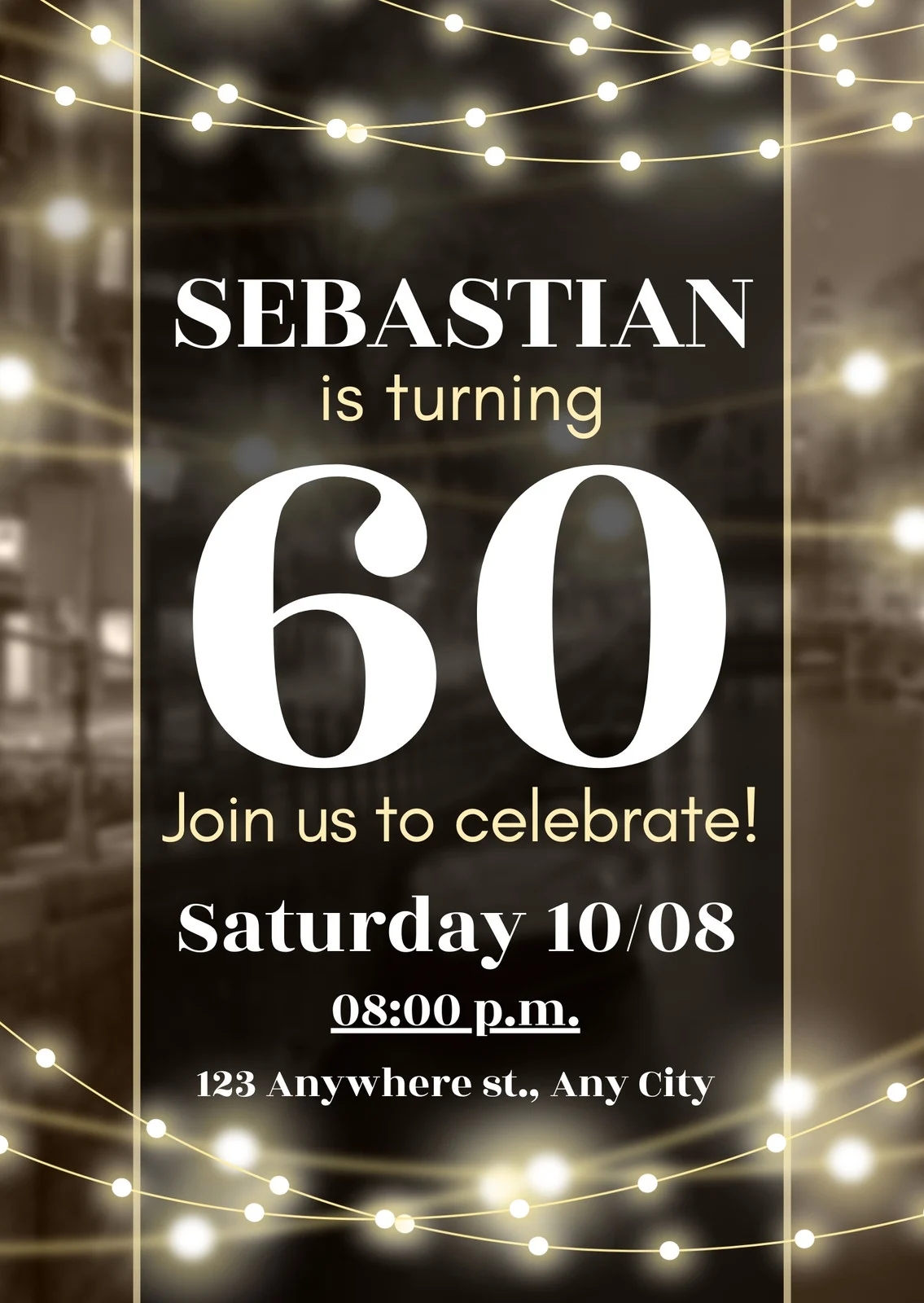 Free Printable Custom 60th Birthday Invitation Templates Canva
