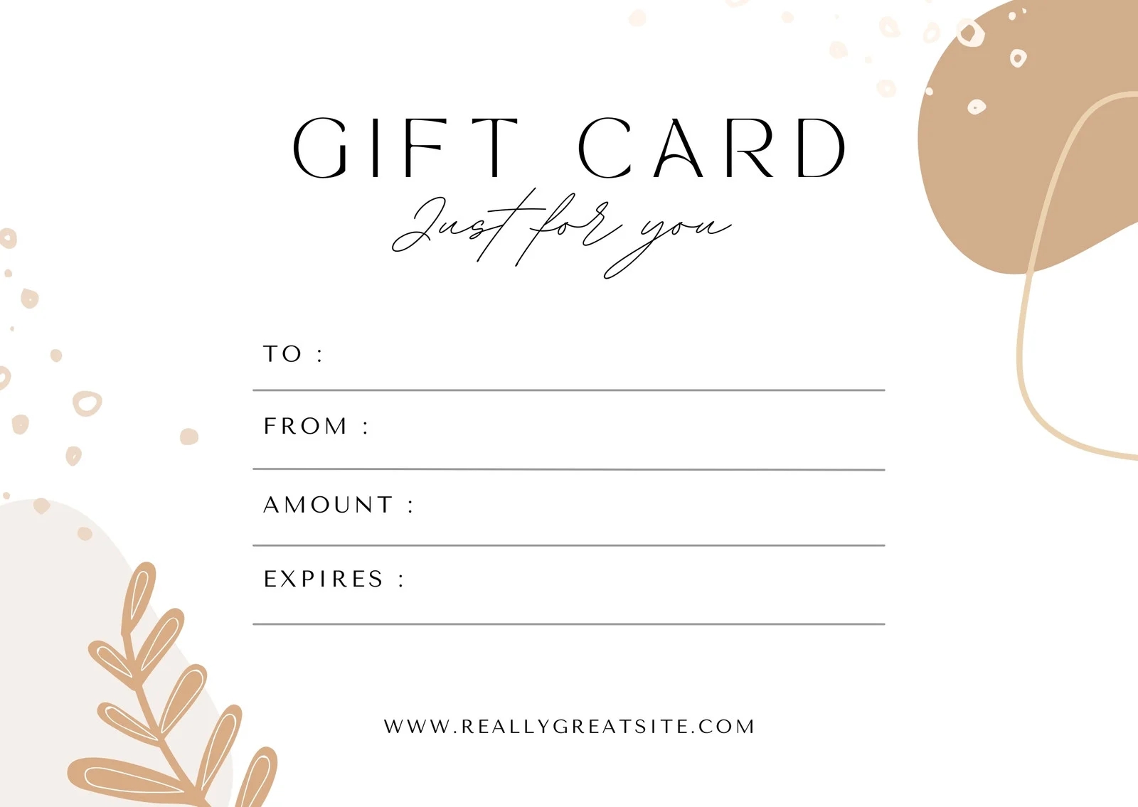 Free Printable Custom Restaurant Fantastic Gift