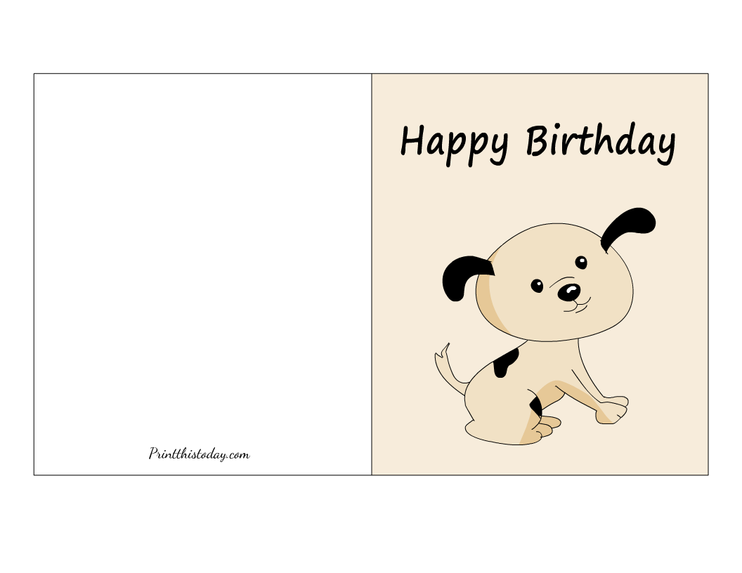 Happy Birthday Cards Printable Free With Dogs