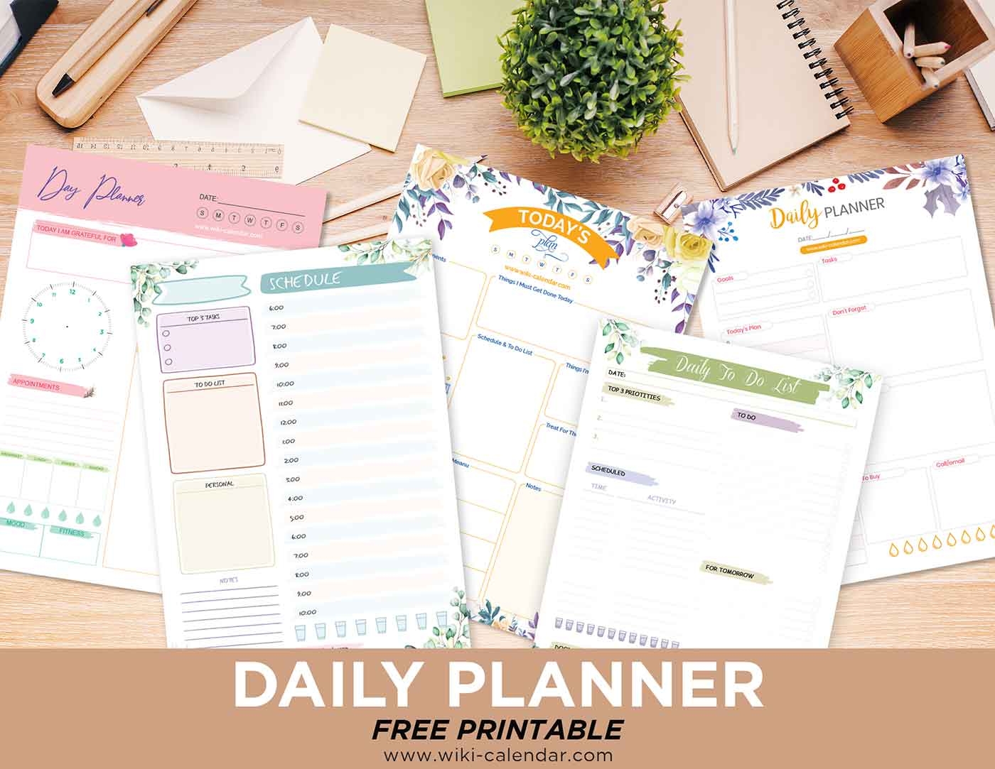 Free Printable Daily Planner For 2025 Templates