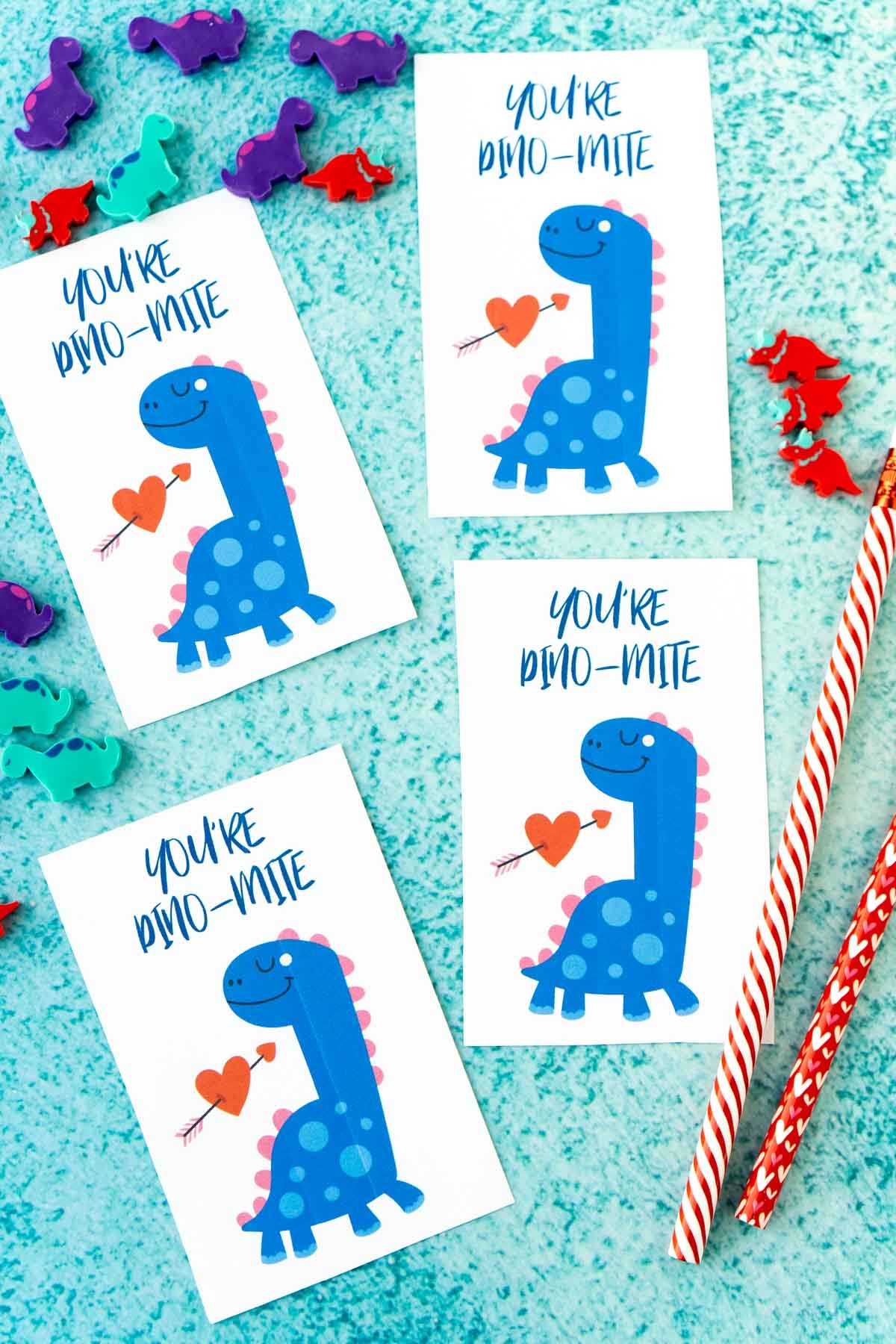 Free Printable Dinosaur Valentine Cards For Kids Play Party Plan