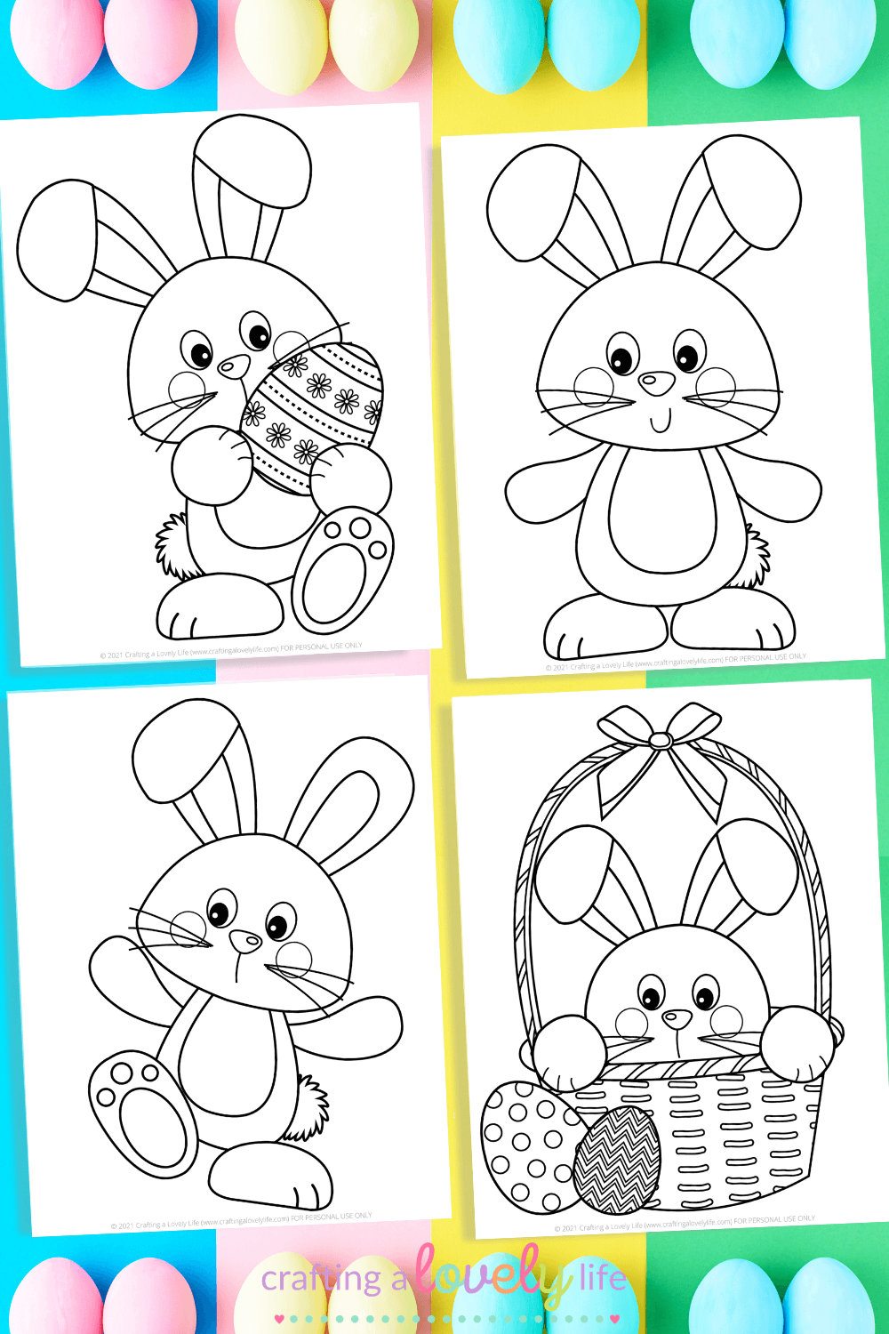 Free Printable Easter Bunny Coloring Pages Worksheets Library