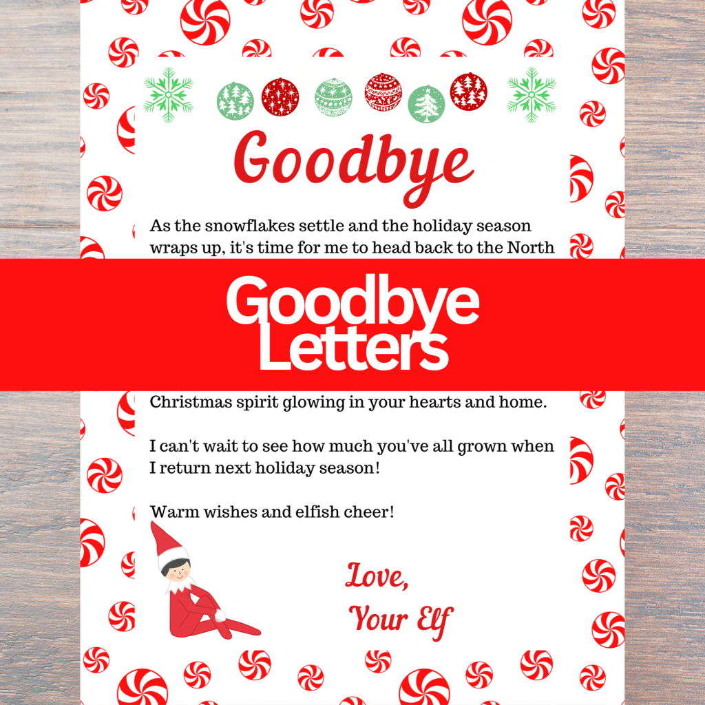 Free Printable Elf On The Shelf Goodbye Letters Midwest Modern Momma
