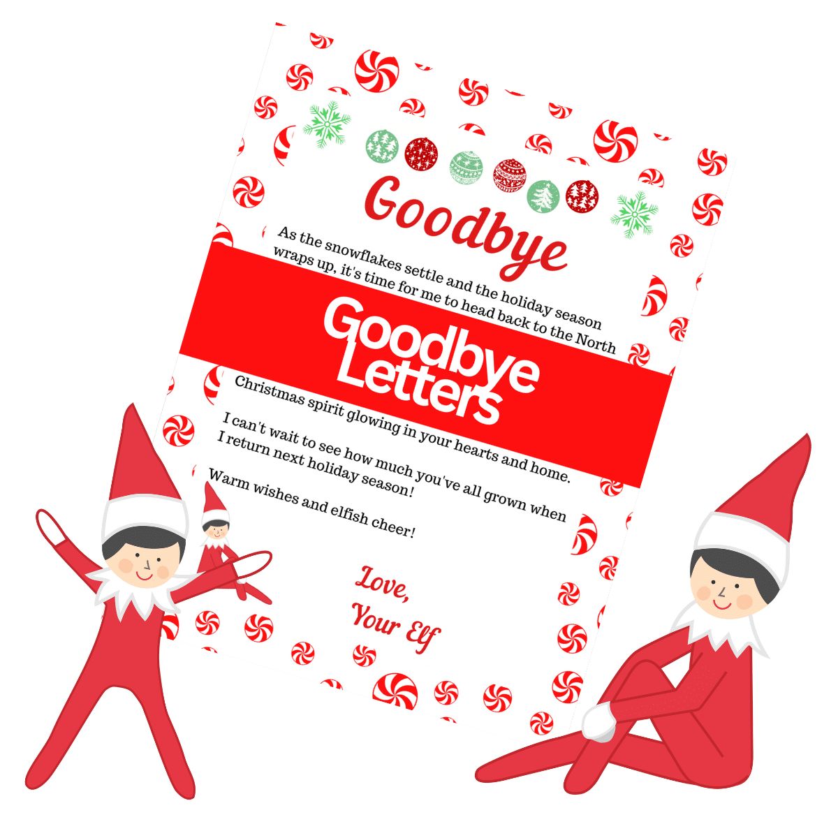 Free Printable Elf On The Shelf Goodbye Letters Midwest Modern Momma