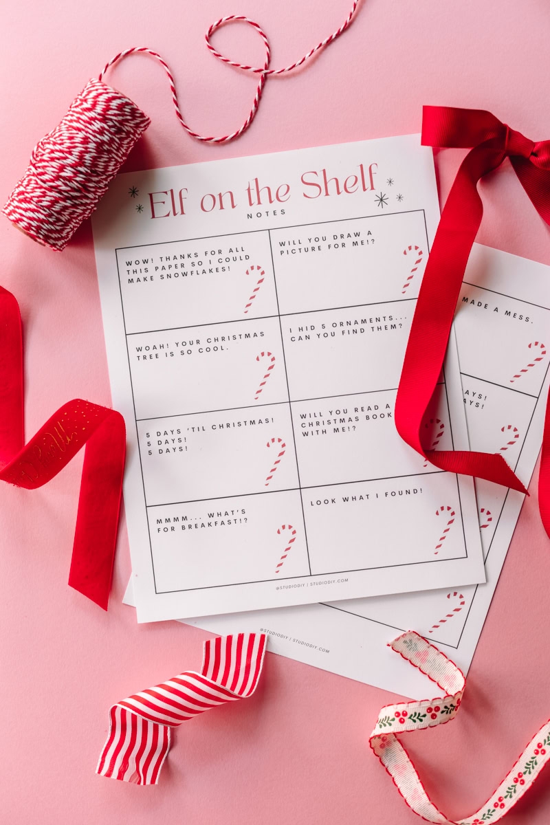 Free Elf On The Shelf Printables Cards