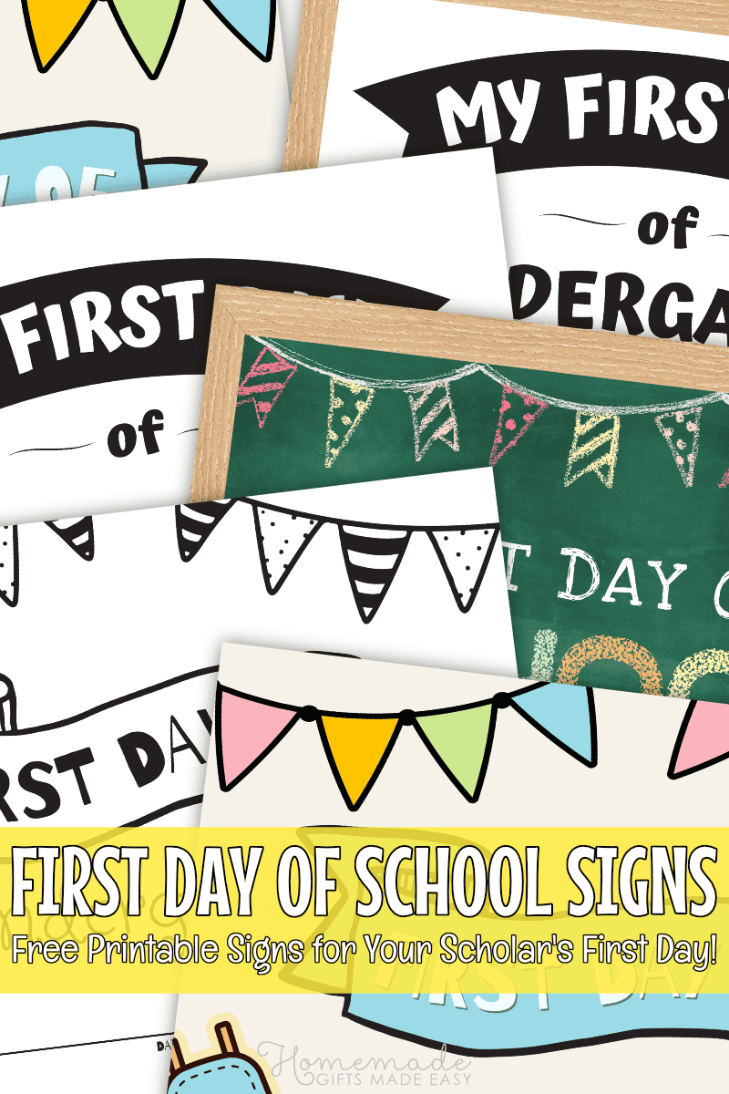 Free Printable First Day Of School Sign PDF Download 