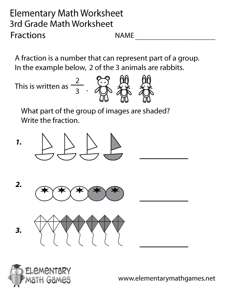 Third Grade Math Worksheets Free Printables