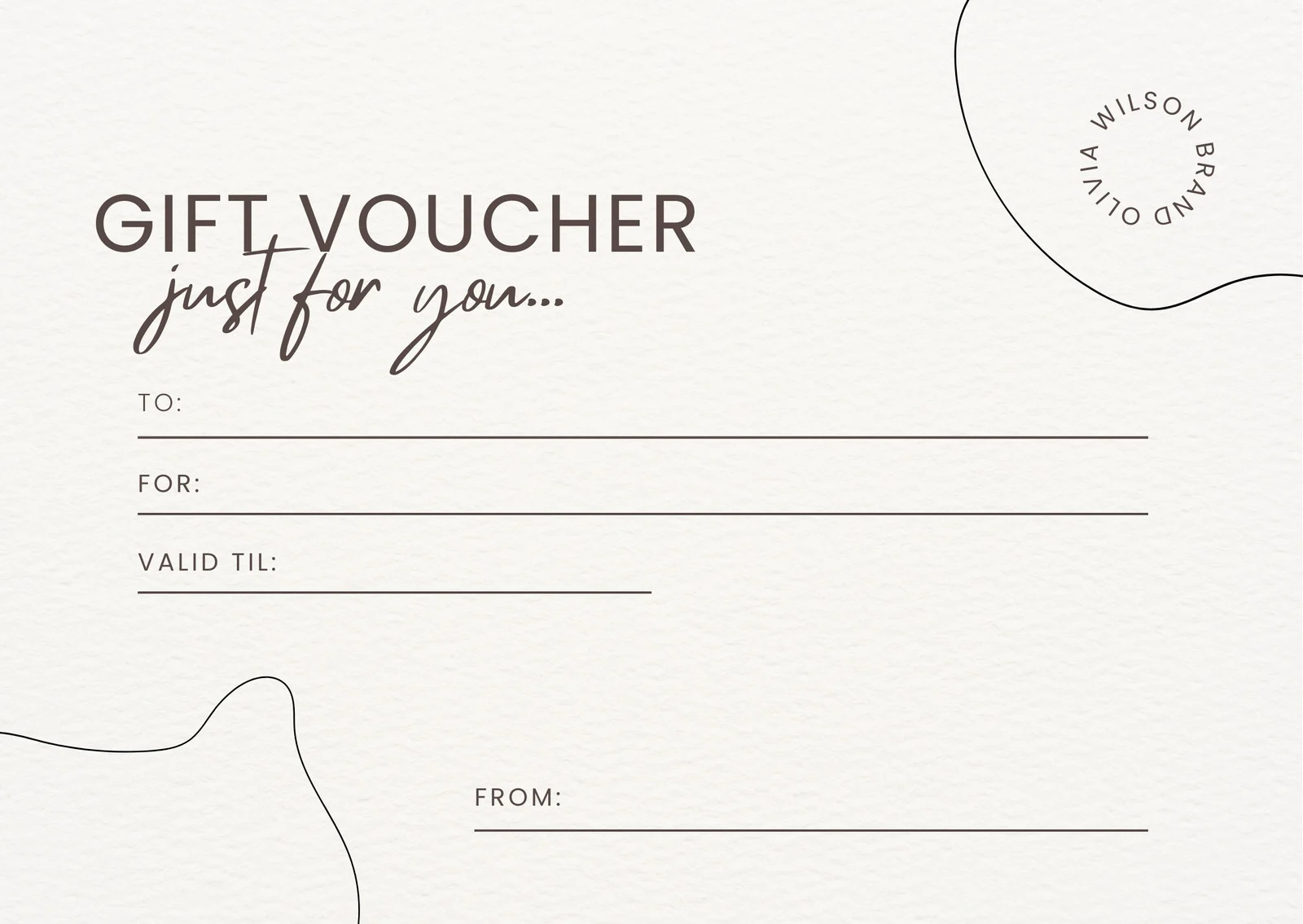 Printable Gift Certificates Free Template
