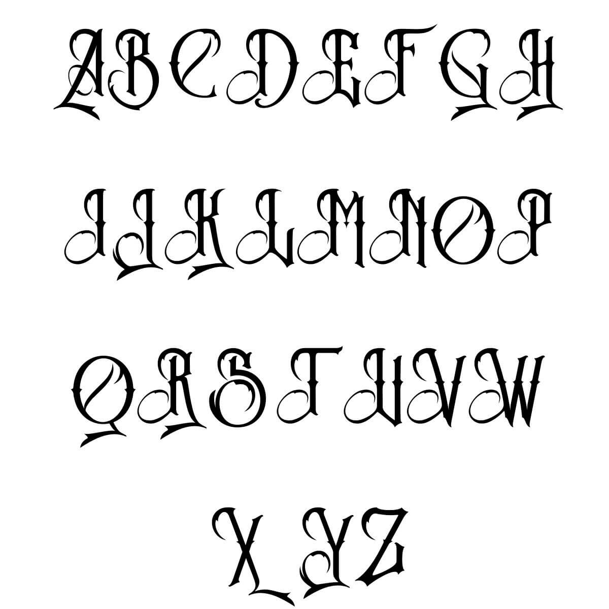 Free Printable Gothic Letter Stencils 2 Sets Free Printable Worksheets Library