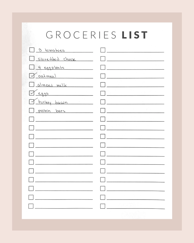 Free Printable Grocery List Templates Grocery List Printable Template 2837770 