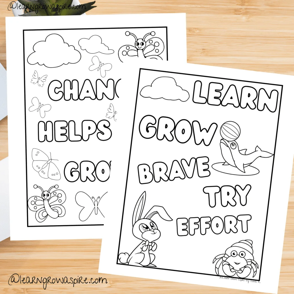 Free Printable Growth Mindset Coloring Pages For Kids Learn Grow Aspire