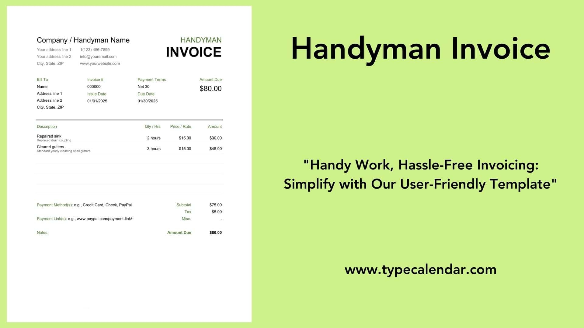Job Invoice Forms Printable Free