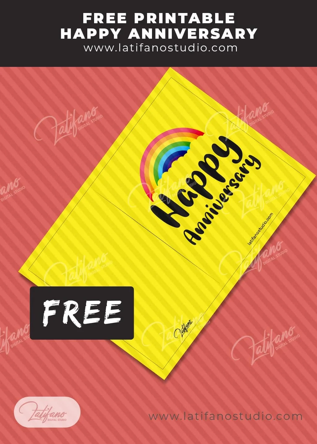 Free Printable Happy Anniversary Rainbow Printable Happy Anniversary