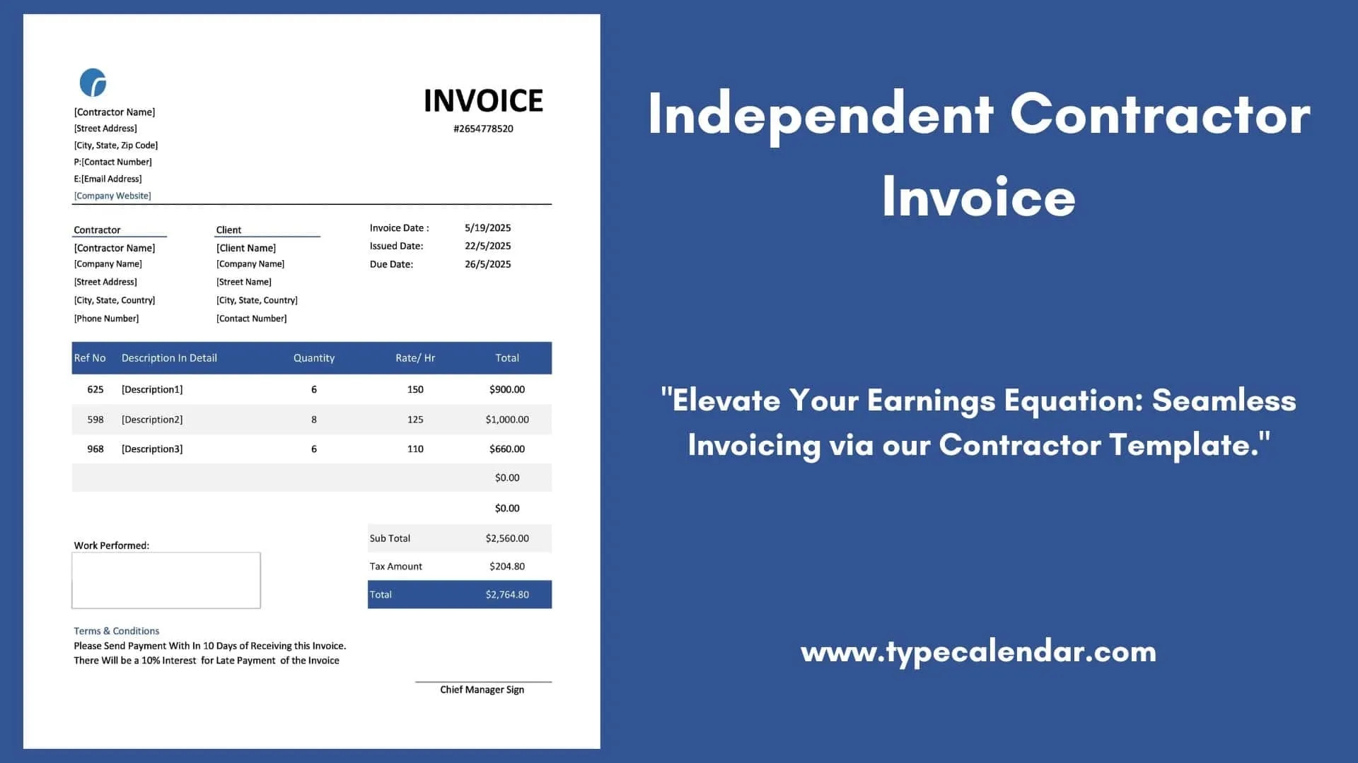 Free Printable Templates For Invoices