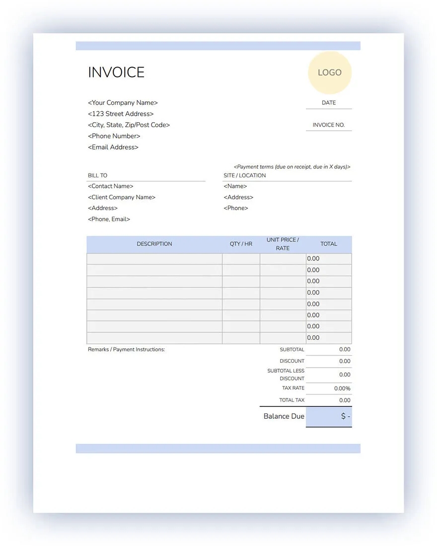 Free Printable Invoice Template Invoice Fly