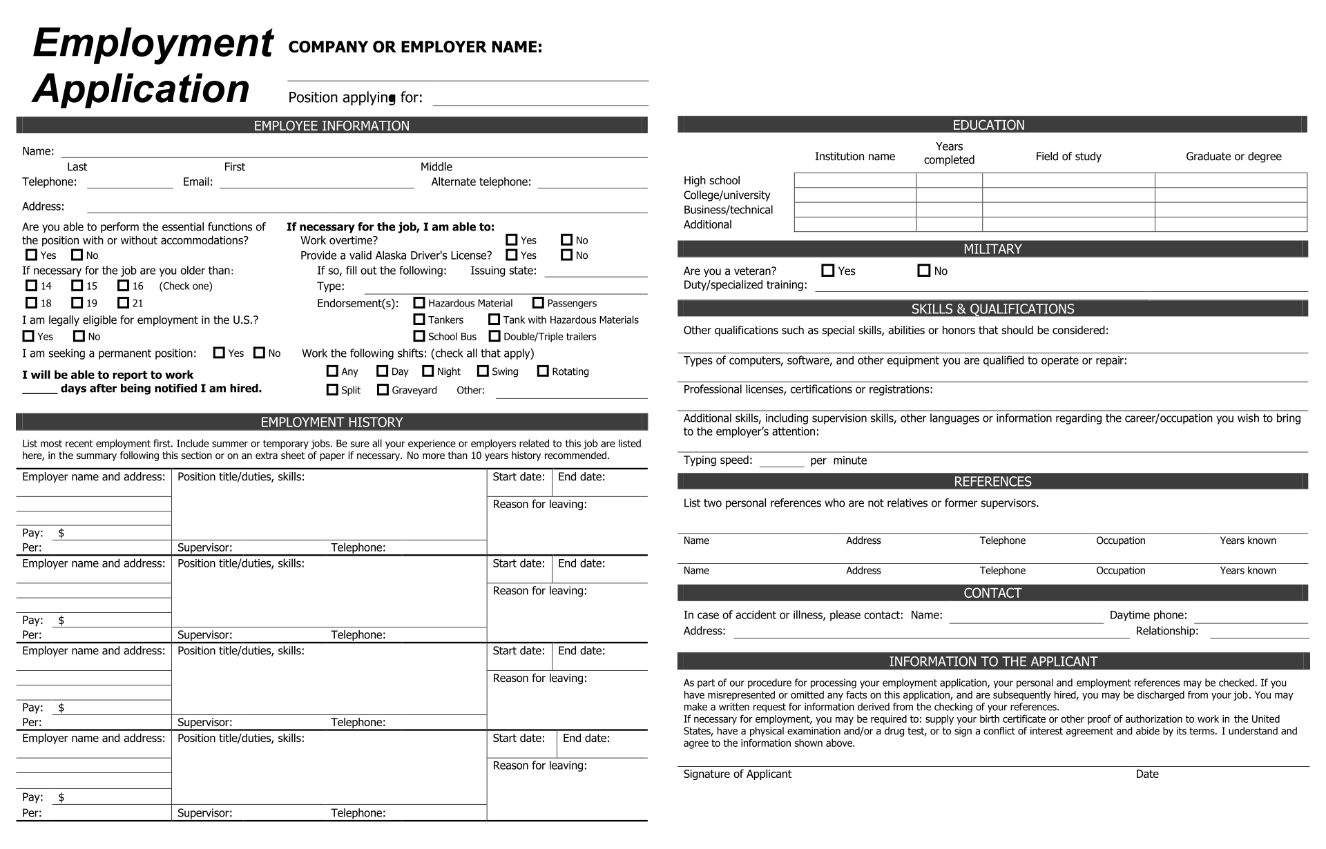 Free Printable Job Application Worksheets Download Free Printable Job Application Worksheets Png Images Free Worksheets On Clipart Library