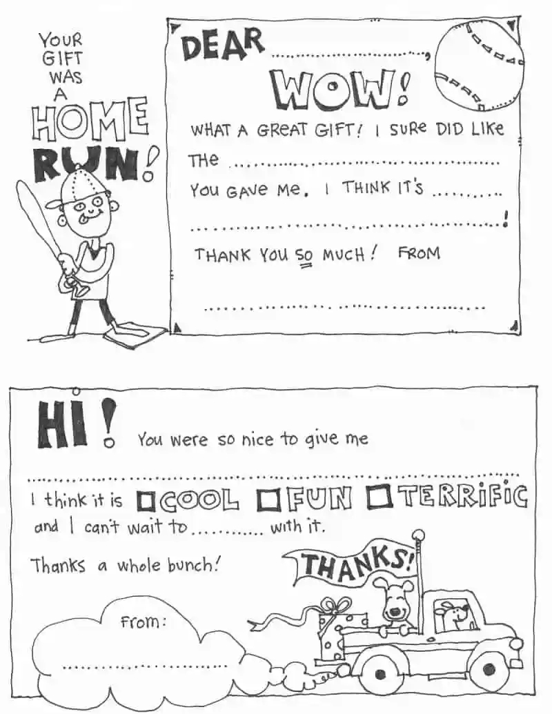 Free Printable Kid Thank You Cards Skip To My Lou Free Printable Kid Thank You Cards Skip To My Lou