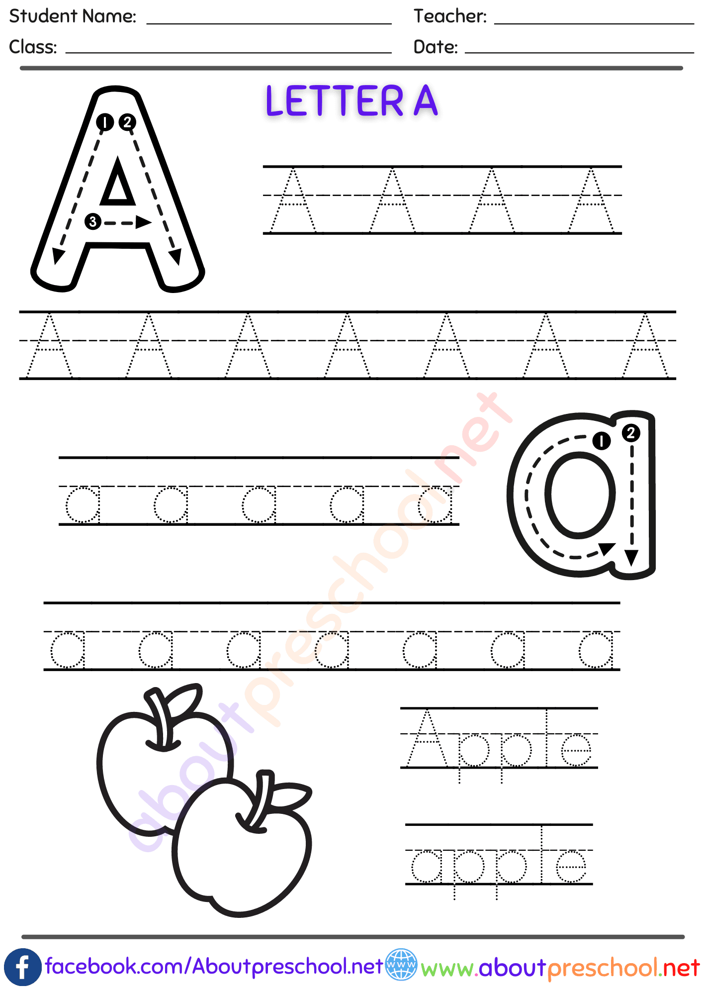 Free Printable Letter Tracing Worksheets