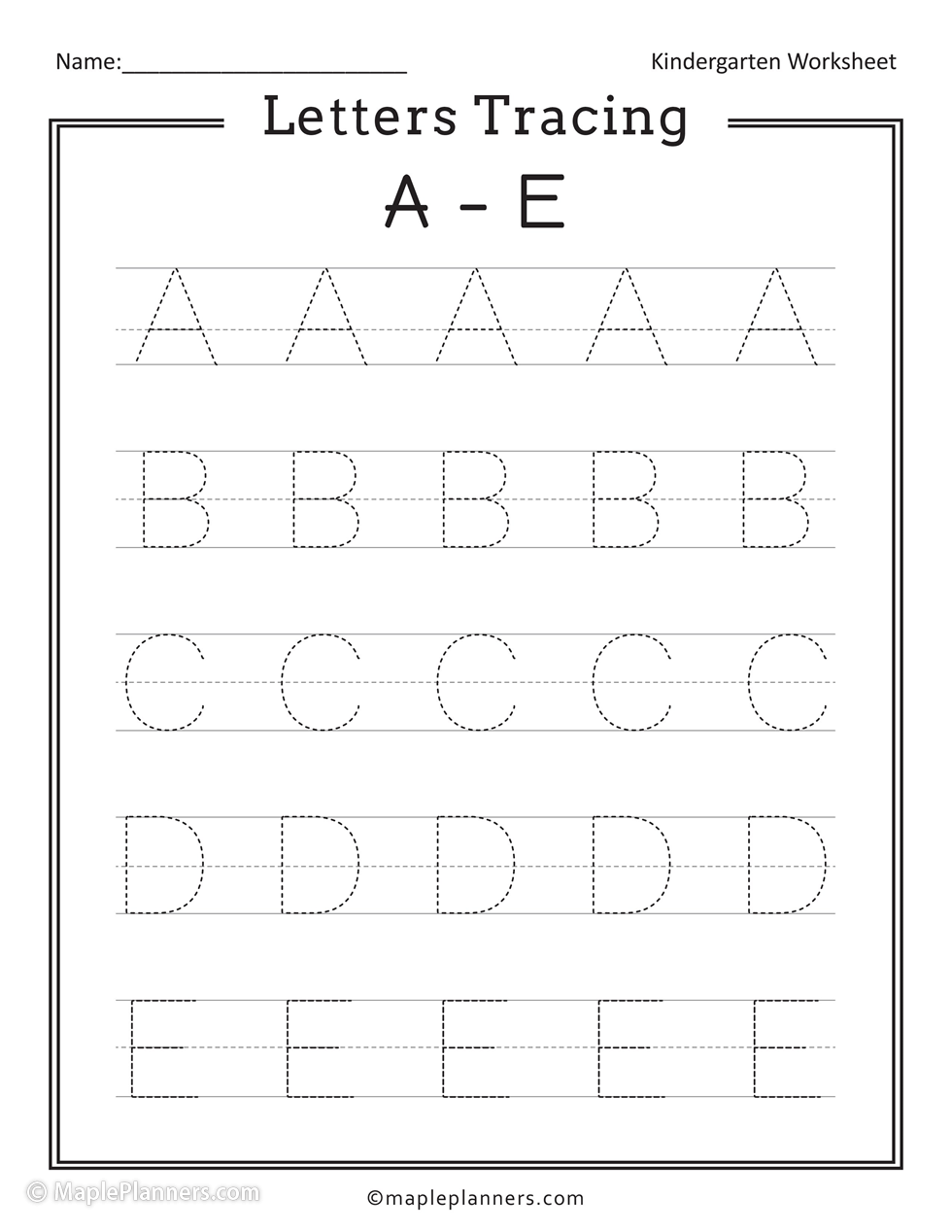 Free Printable Letters Tracing A Z Worksheets For Kids Worksheets Library
