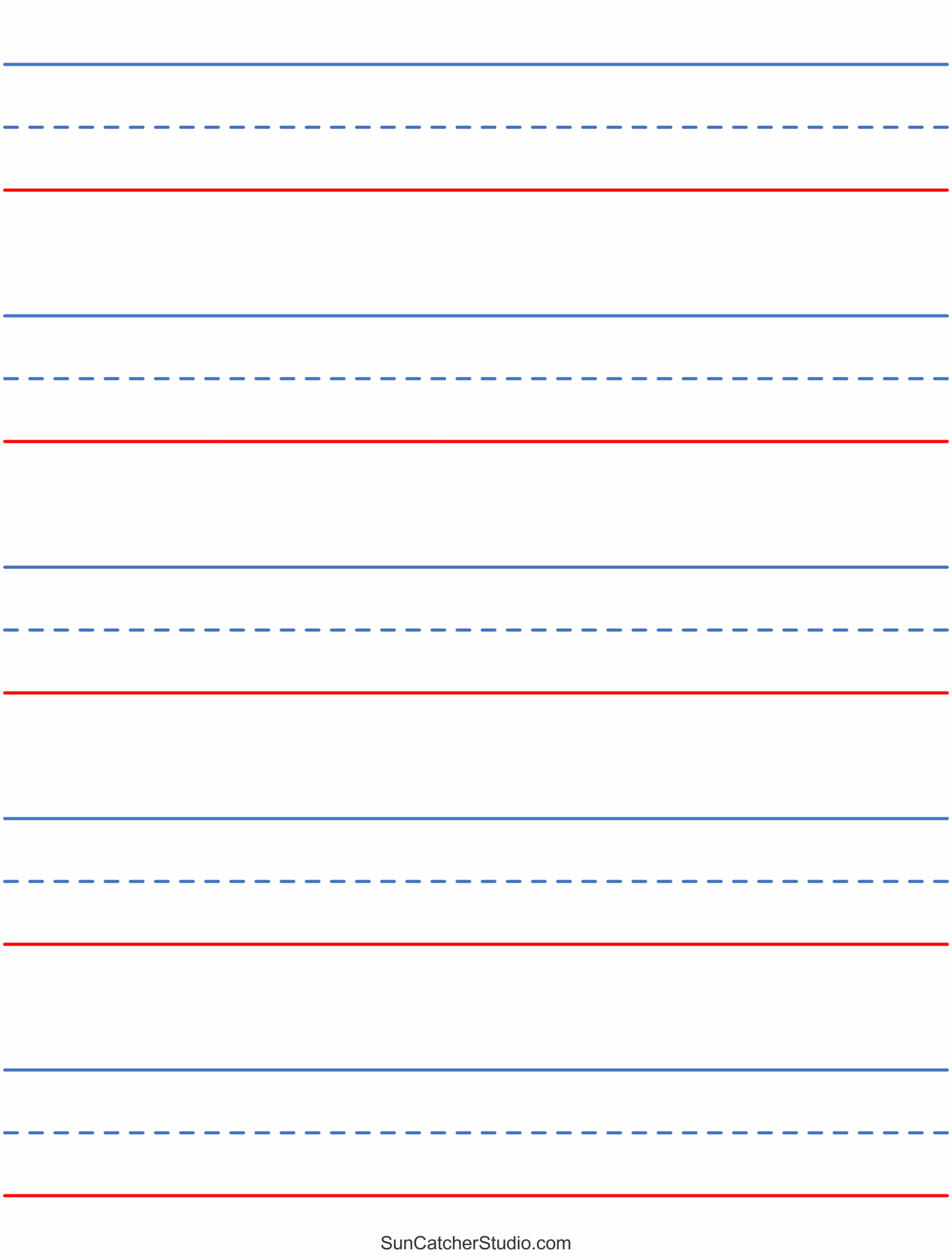 Free Printable Lined Paper Handwriting Notebook Templates 