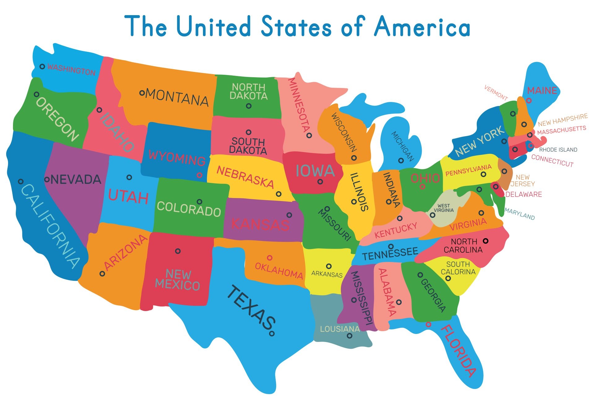 free printable map of the united states