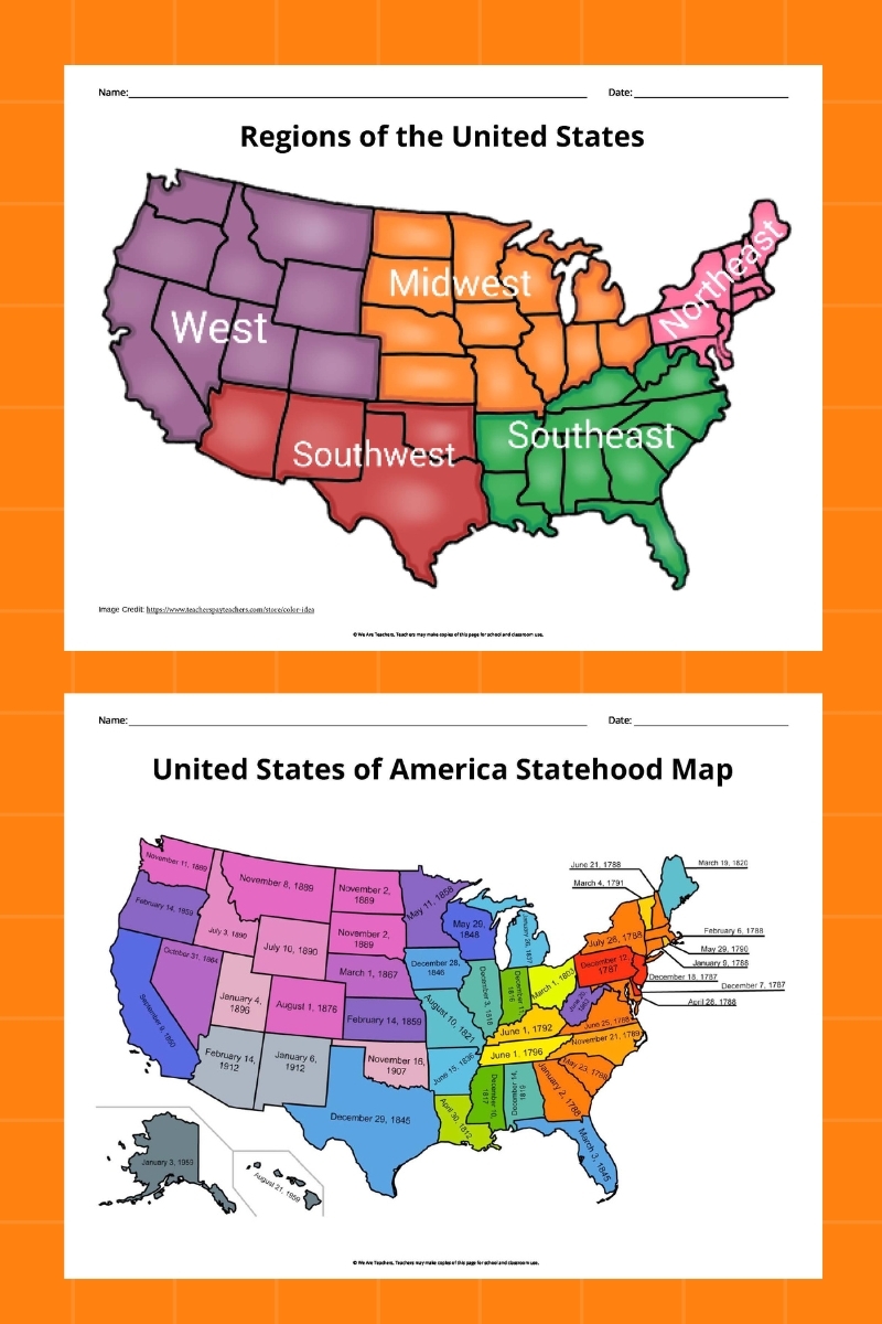 free printable maps of the united states bundle