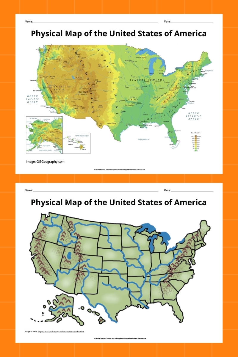 Map Of Usa Showing States Free Printable