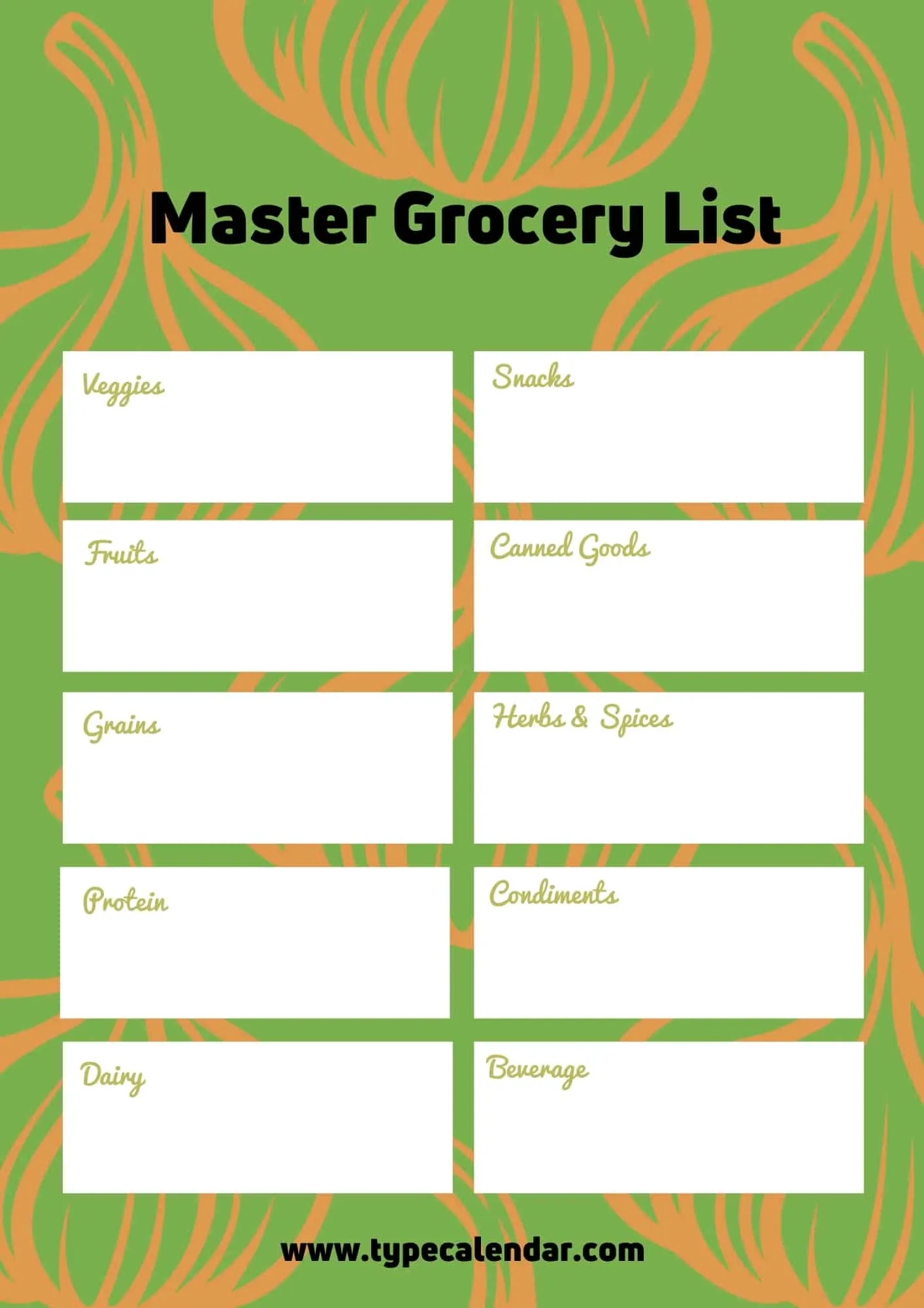 Free Printable Grocery Shopping List Pdf