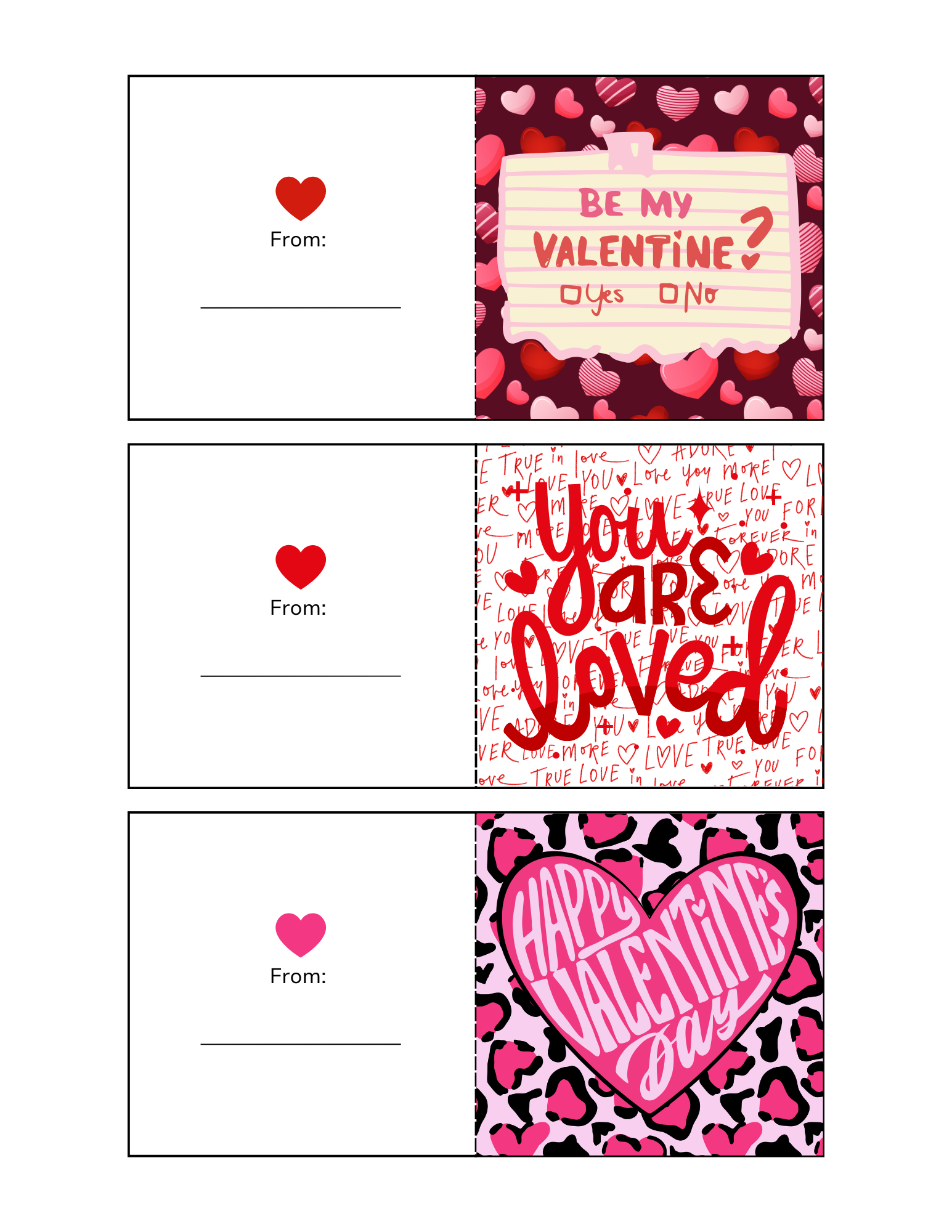 free printable mini valentine s day cards signup