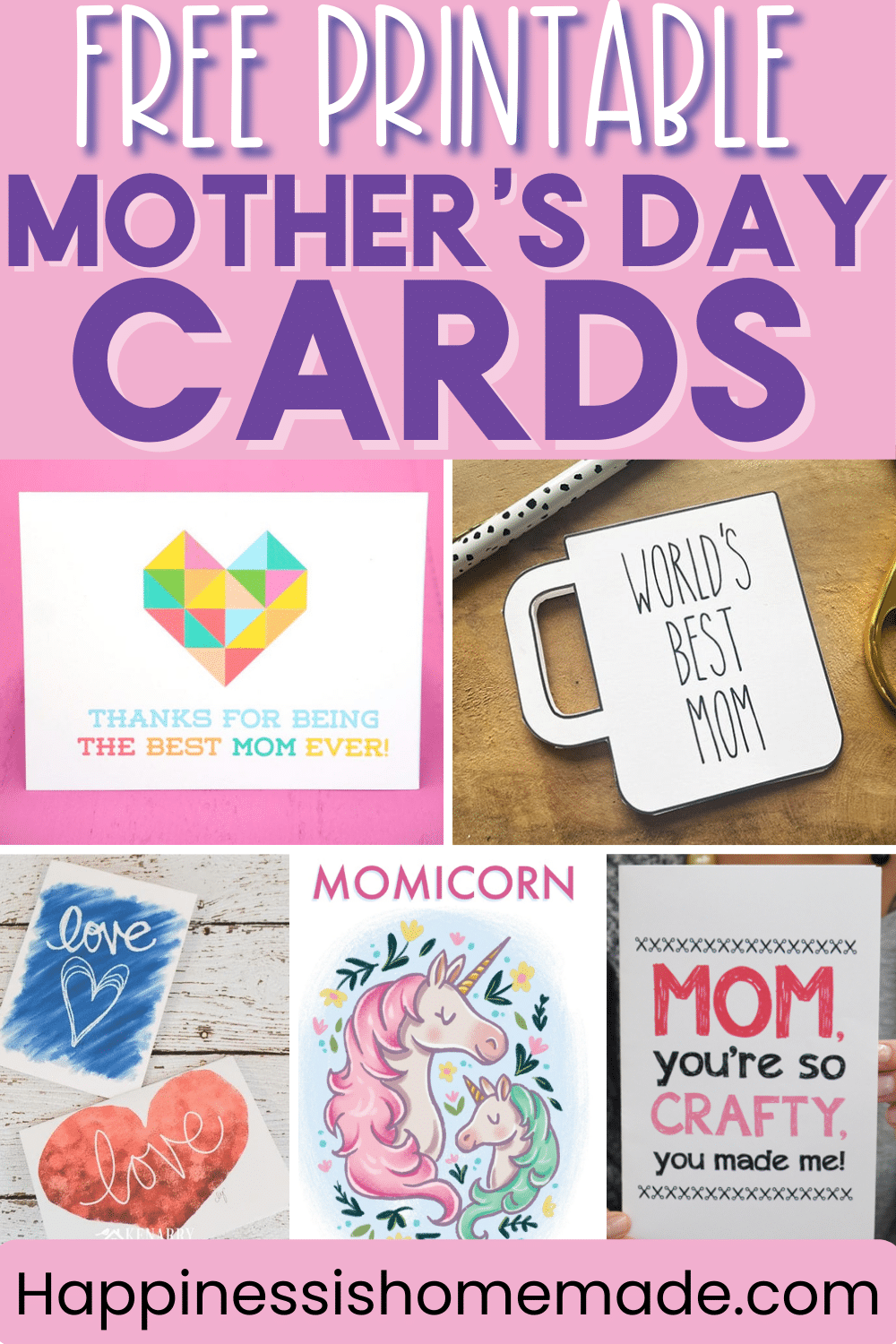 Free Printable Mother s Day Cards Happiness Is Homemade