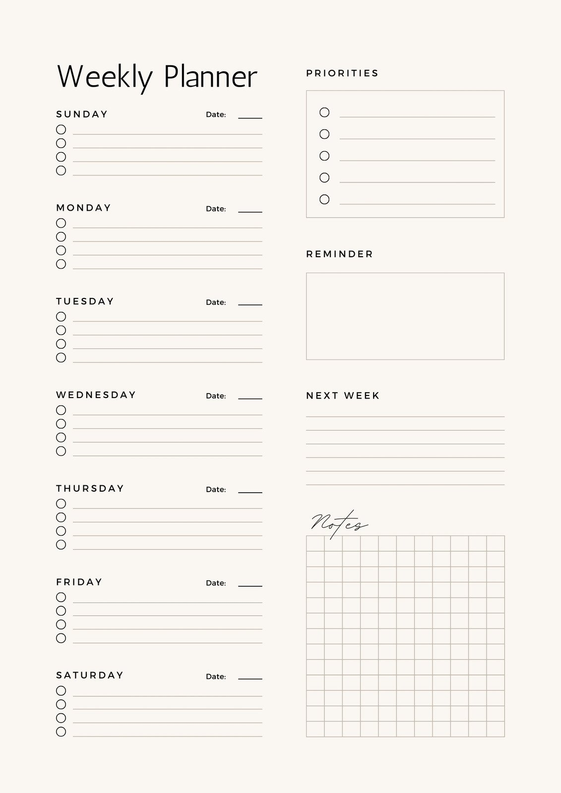 Free Planner Printables Pdf