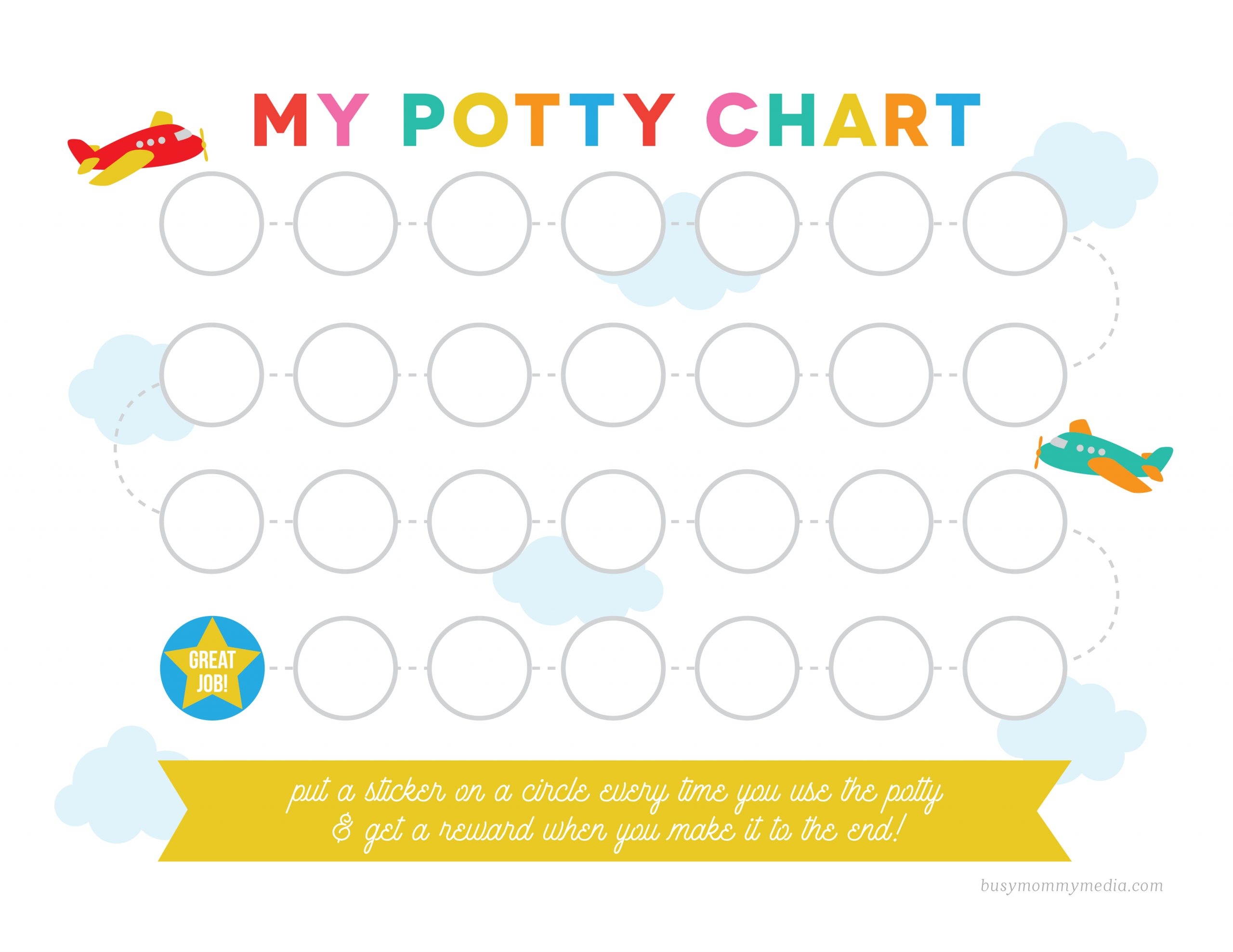 free printable potty training chart