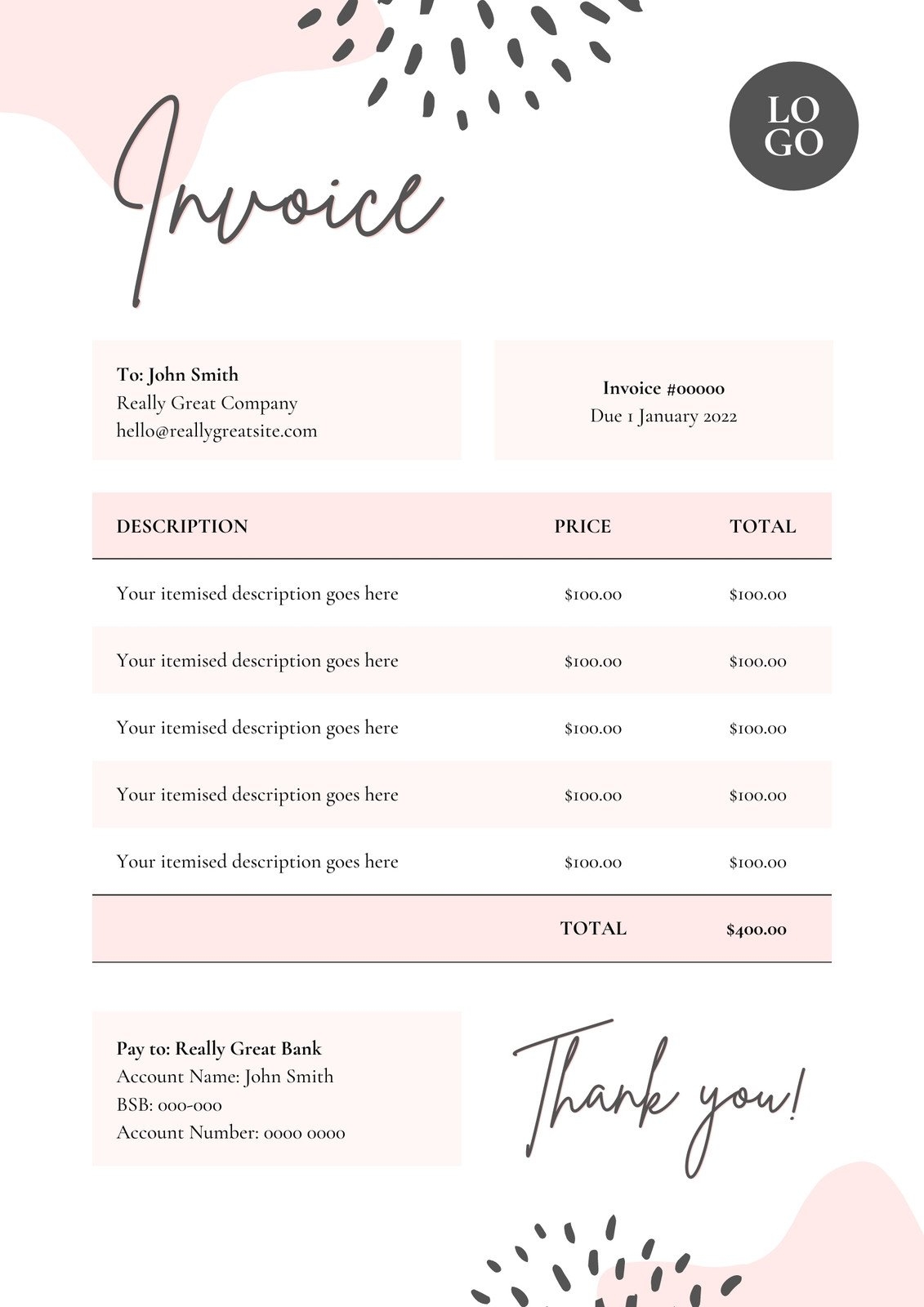 Free Printable Professional Invoice Templates To Customize Canva