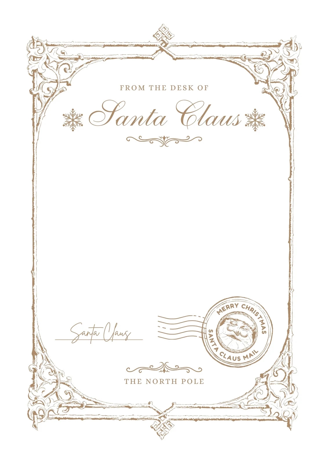 Free Printable Santa Letter Template Word