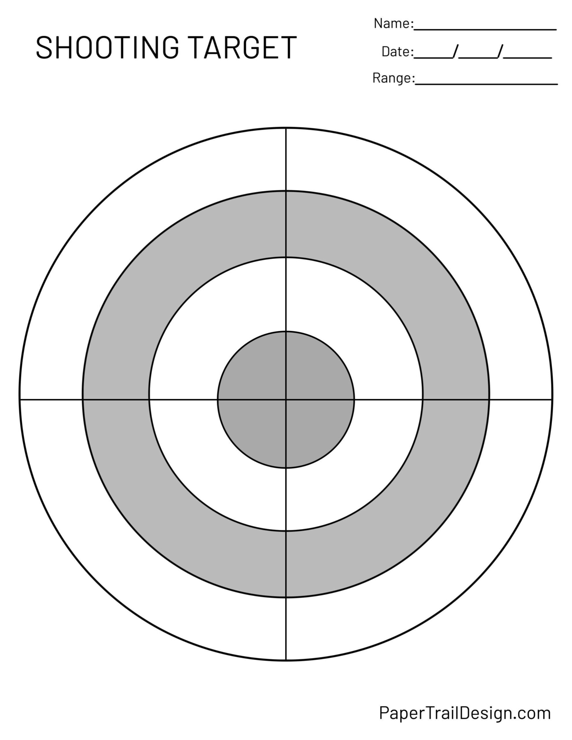 Free Printable Shooting Targets Paper Trail Design Worksheets Library